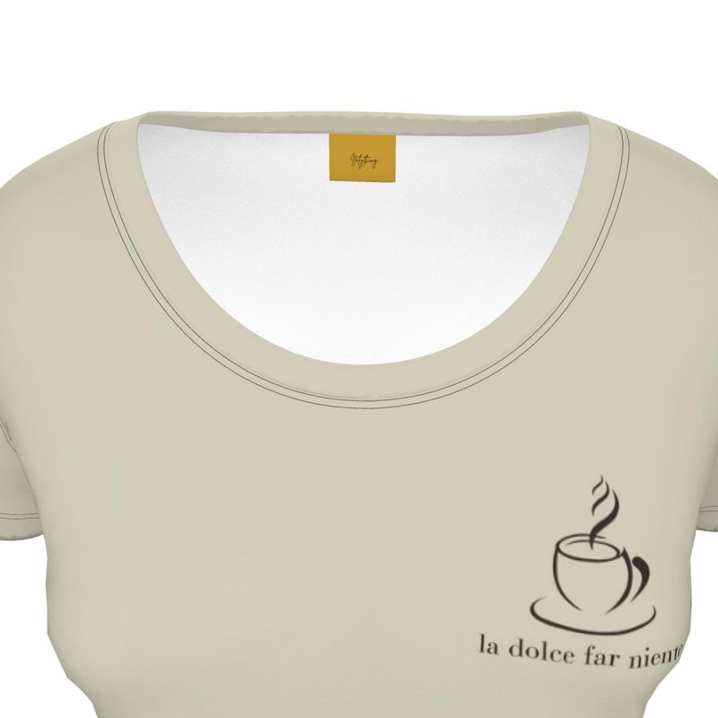 la dolce far niente Italian Designer Ladies Scoop Neck T-Shirt