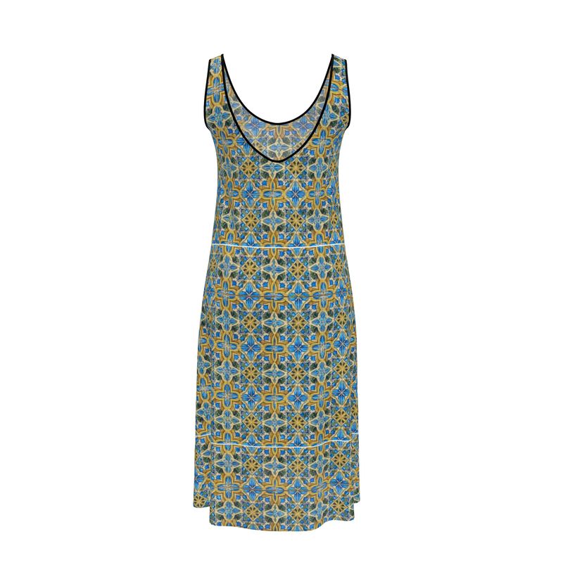Sicilian Light - Summer Sleeveless Midi Dress