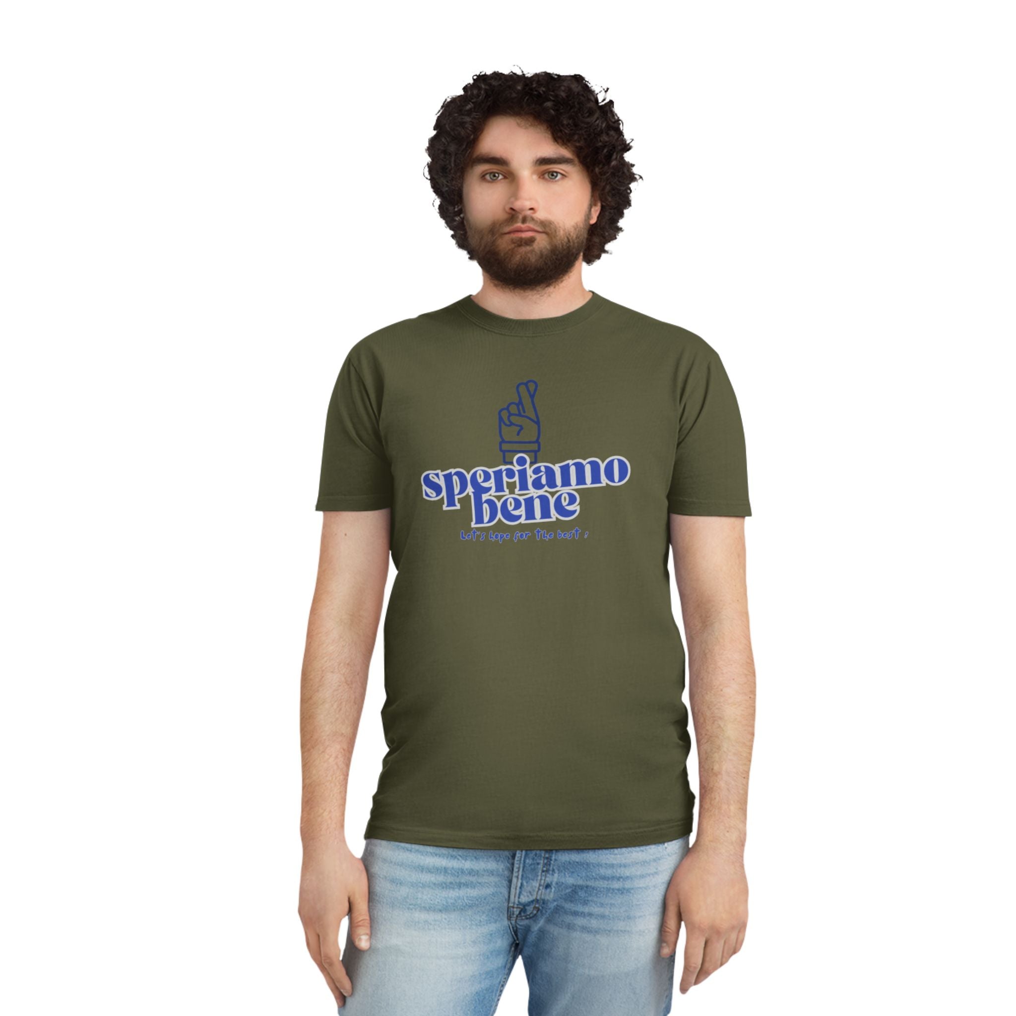 Cute Unisex Faded Shirt - 'Speriamo Bene' Inspirational Tee - Learn italian the Fun way!