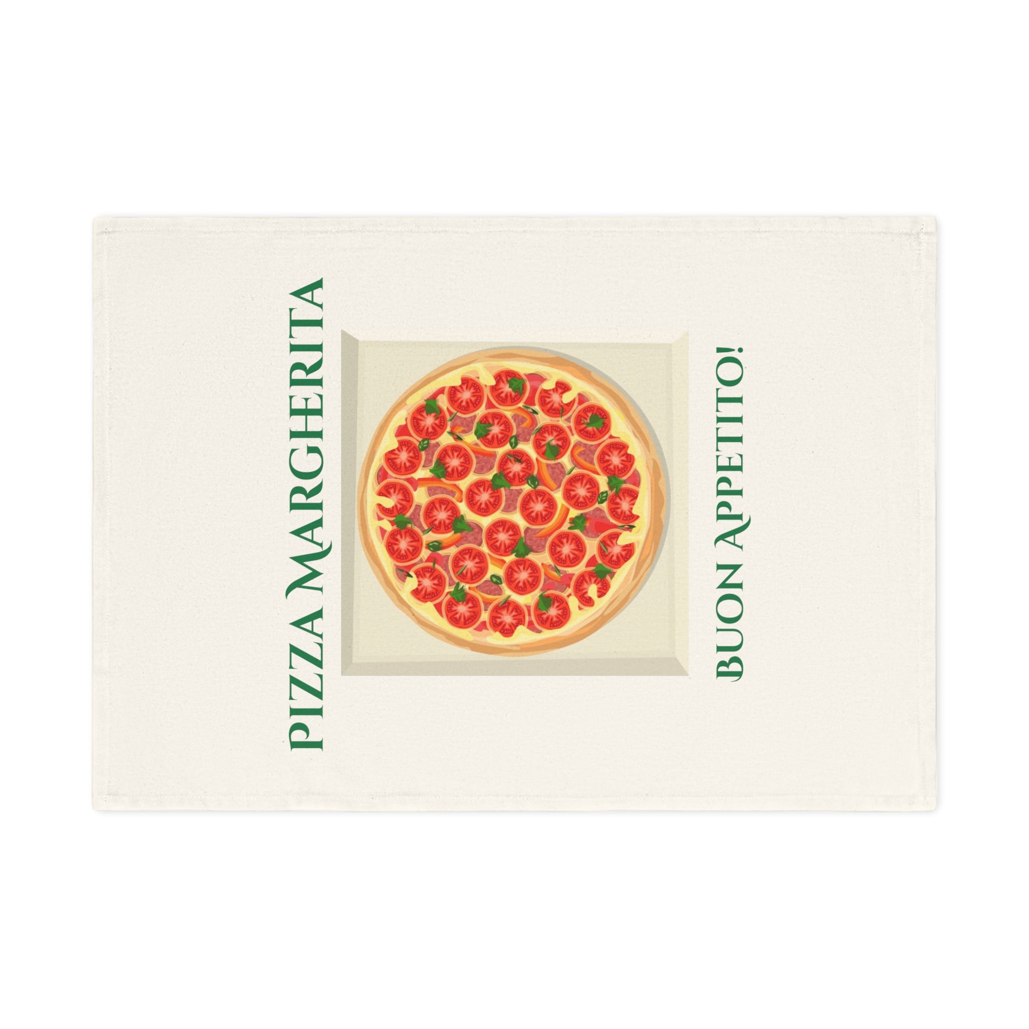 Pizza Margherita Cotton Tea Towel