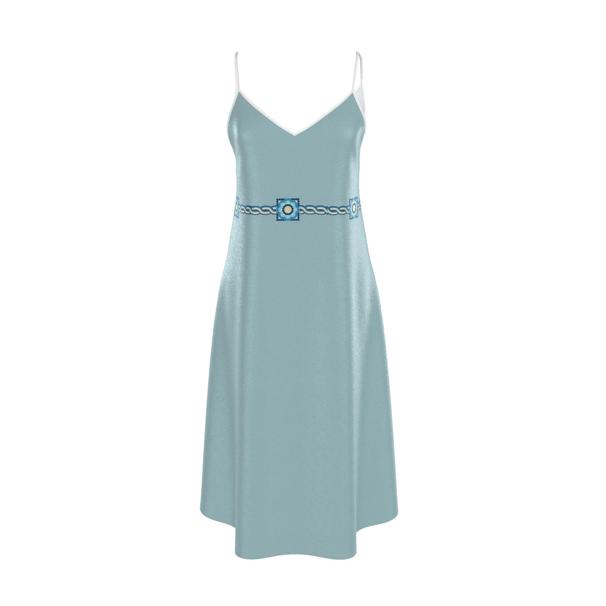 Venice Mosaic Silk Slip Dress