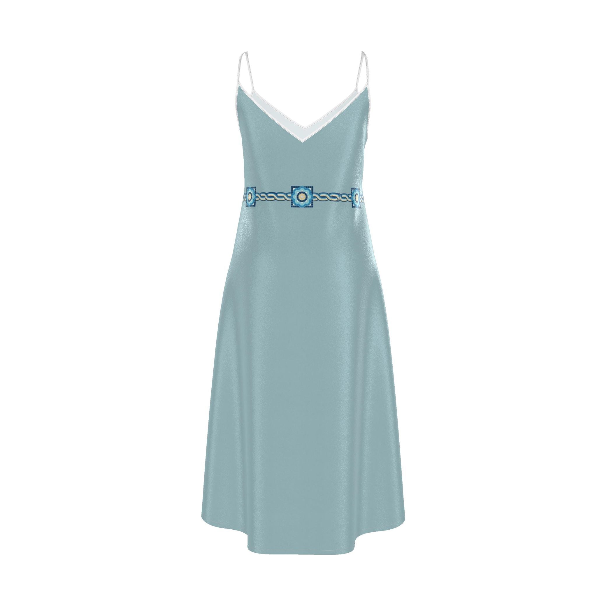 Venice Mosaic Silk Slip Dress