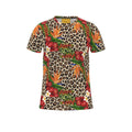 Leopard Tropical Flower Designer T-Shirt