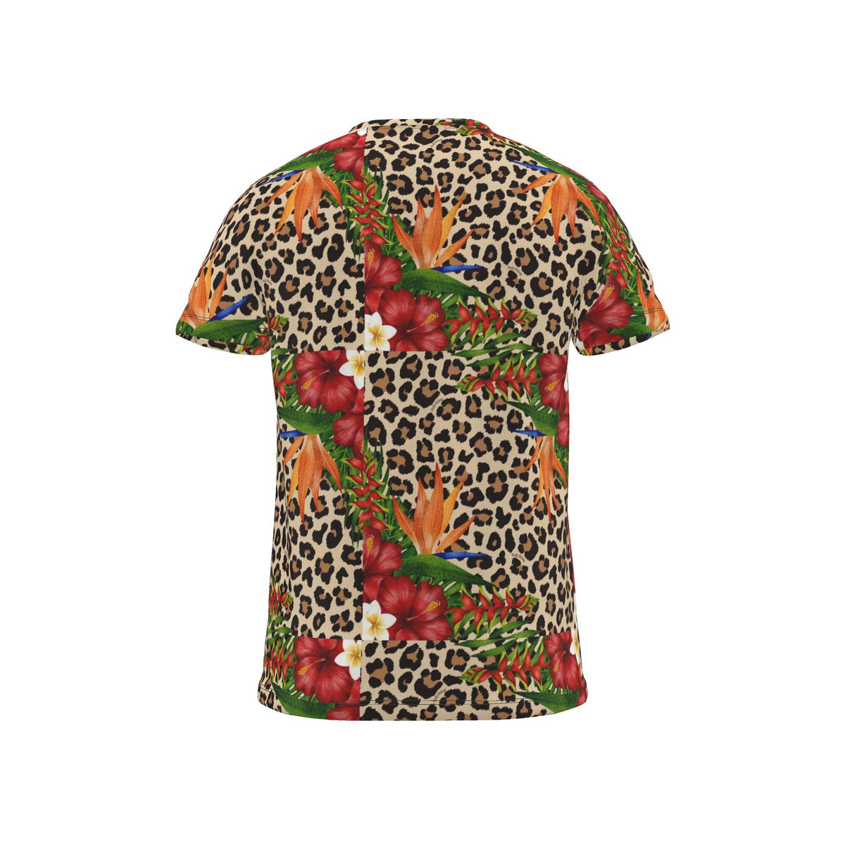 Leopard Tropical Flower Designer T-Shirt