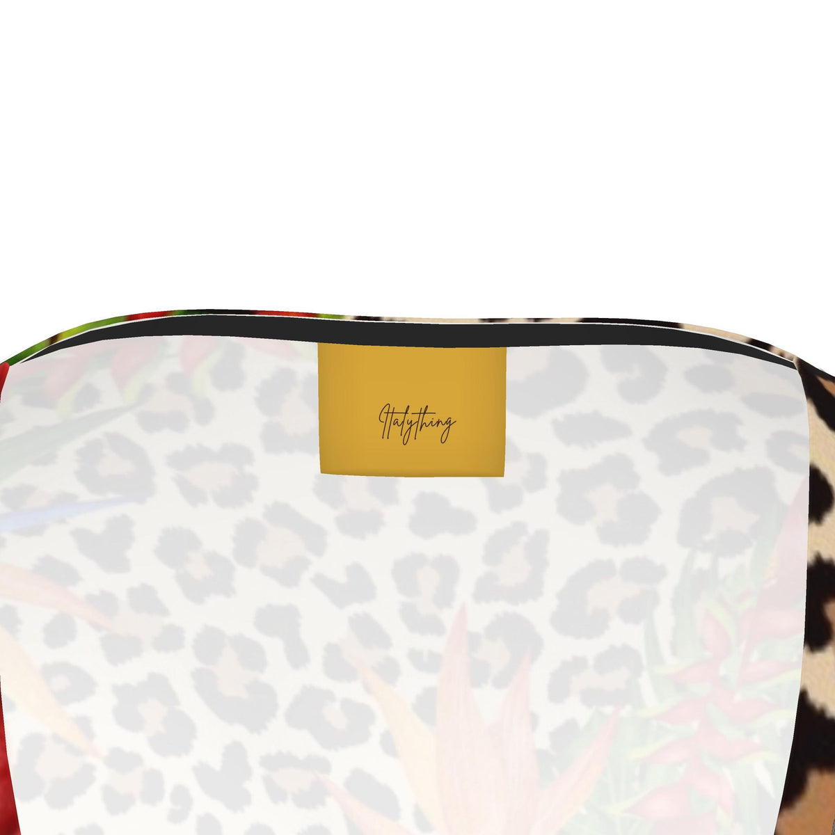 Leopard Flower Italian Designer Wrap Dress