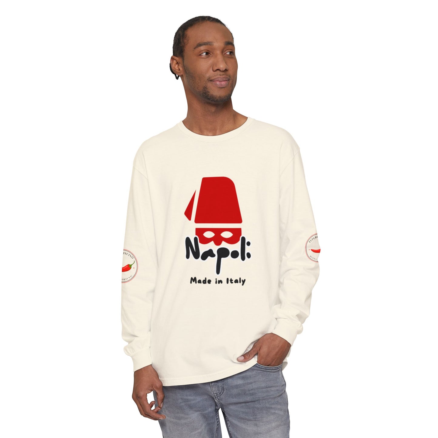 Napoli Long Sleeve Tee, Casual Streetwear, Napoli Pride. Perfect for Travel
