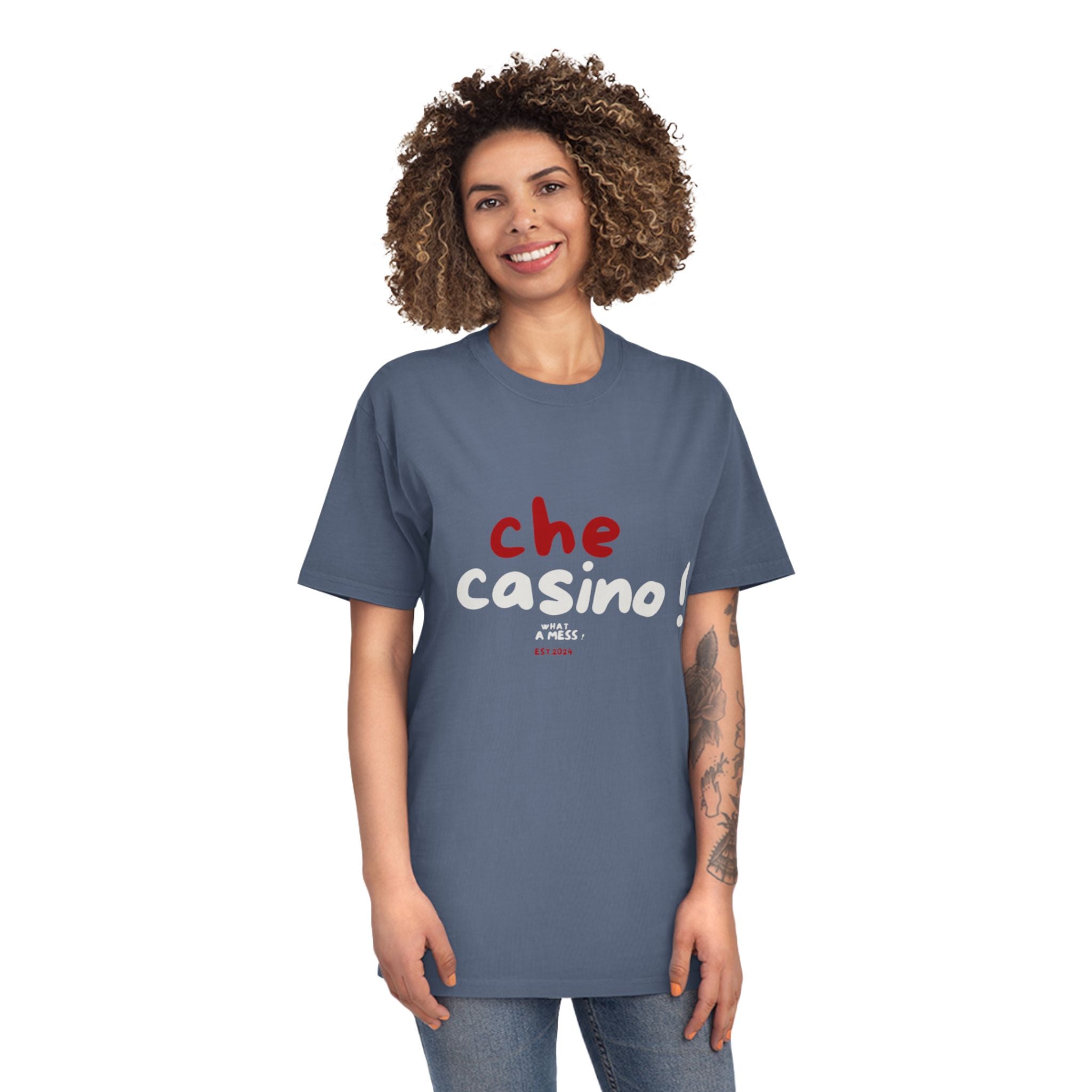 Che Casino ! What a mess ! Faded Shirt - Learn Italian the Fun way!