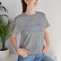Italienisches Marken-Sommer-T-Shirt aus Jersey mit kurzen Ärmeln und italienischem Slogan: Mare Mare