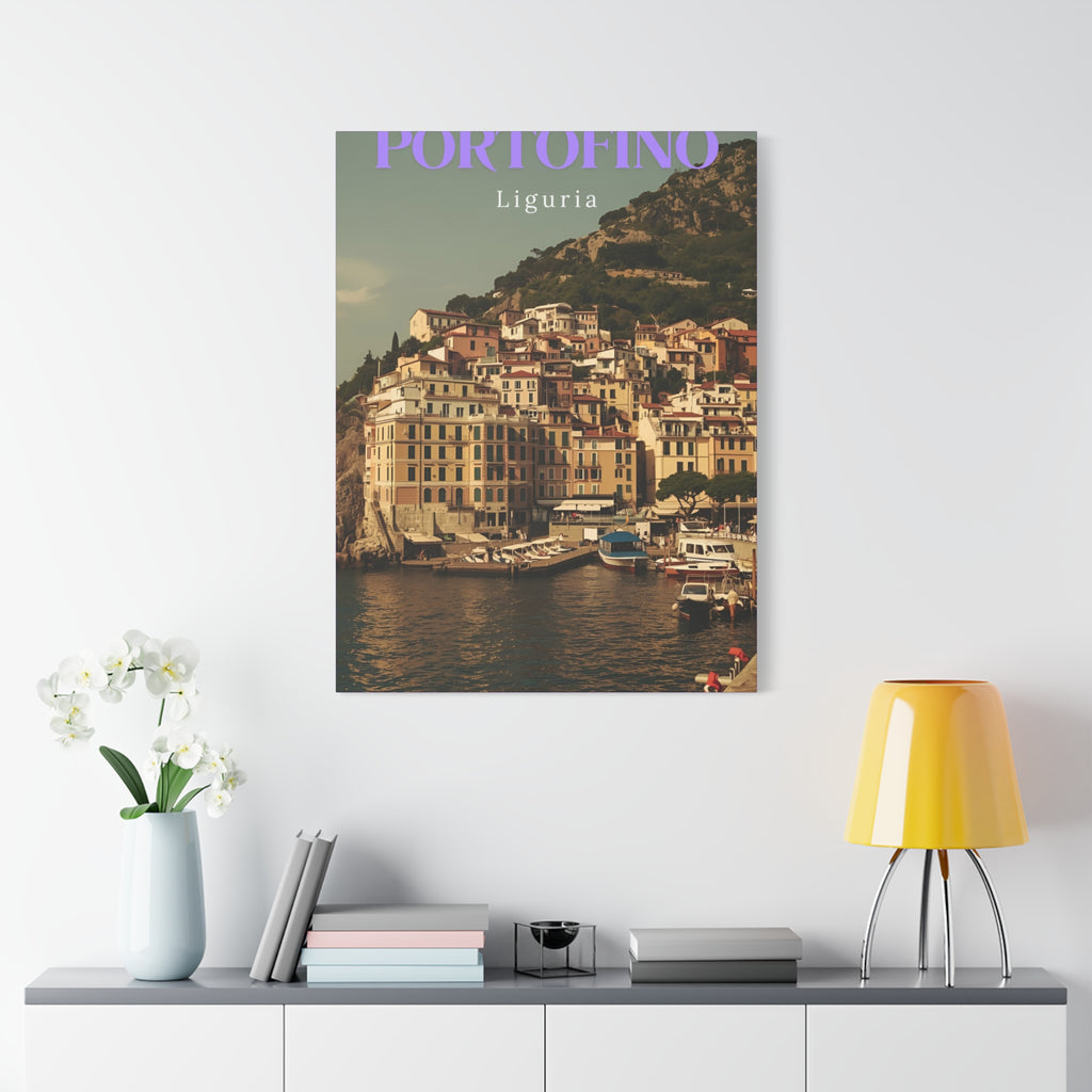 Portofino Harbour View Canvas Print - Decorative Wall Art