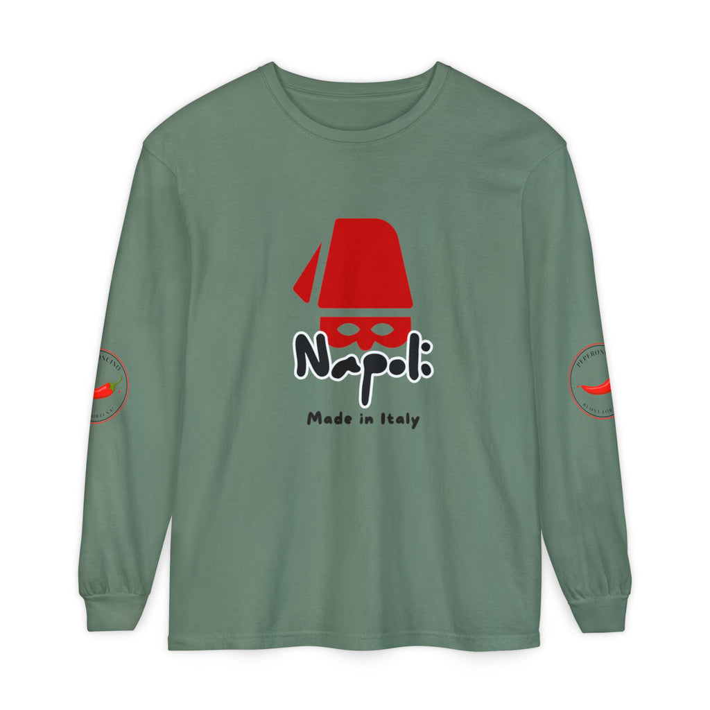 Napoli Long Sleeve Tee, Casual Streetwear, Napoli Pride. Perfect for Travel