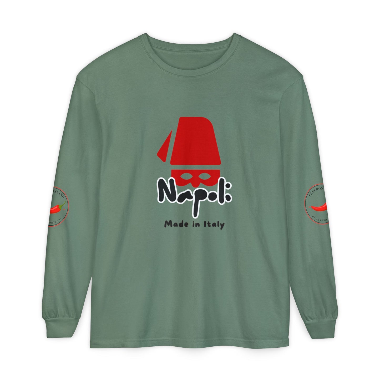 Napoli Long Sleeve Tee, Casual Streetwear, Napoli Pride. Perfect for Travel