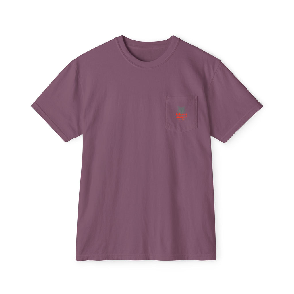 Faded Pocket T-Shirt — 'In bocca al lupo' Wolf Graphic Tee