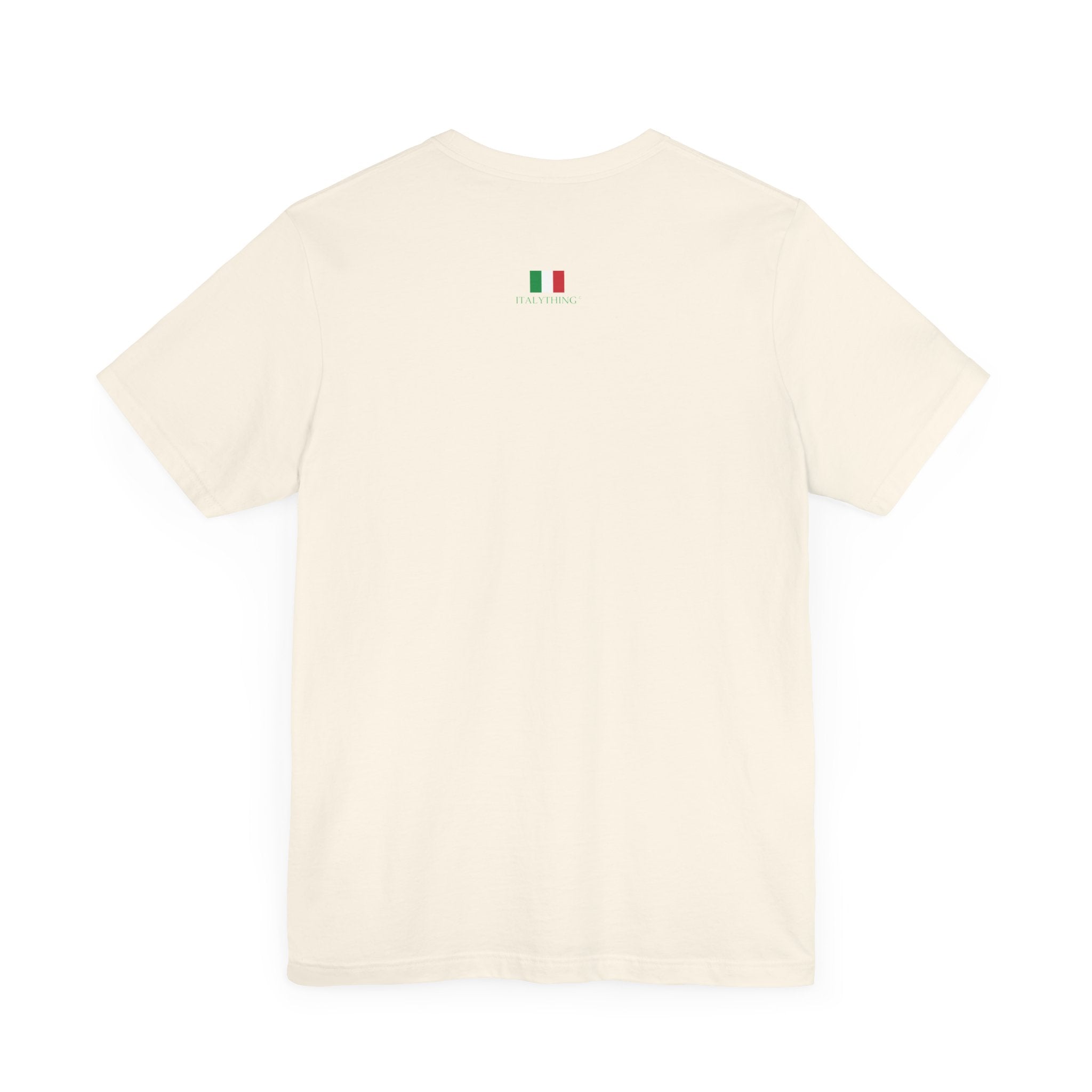 Italienisches Marken-T-Shirt aus Jersey mit kurzen Ärmeln und Song-Slogan: Laura non c'è (Laura ist nicht hier) Unisex