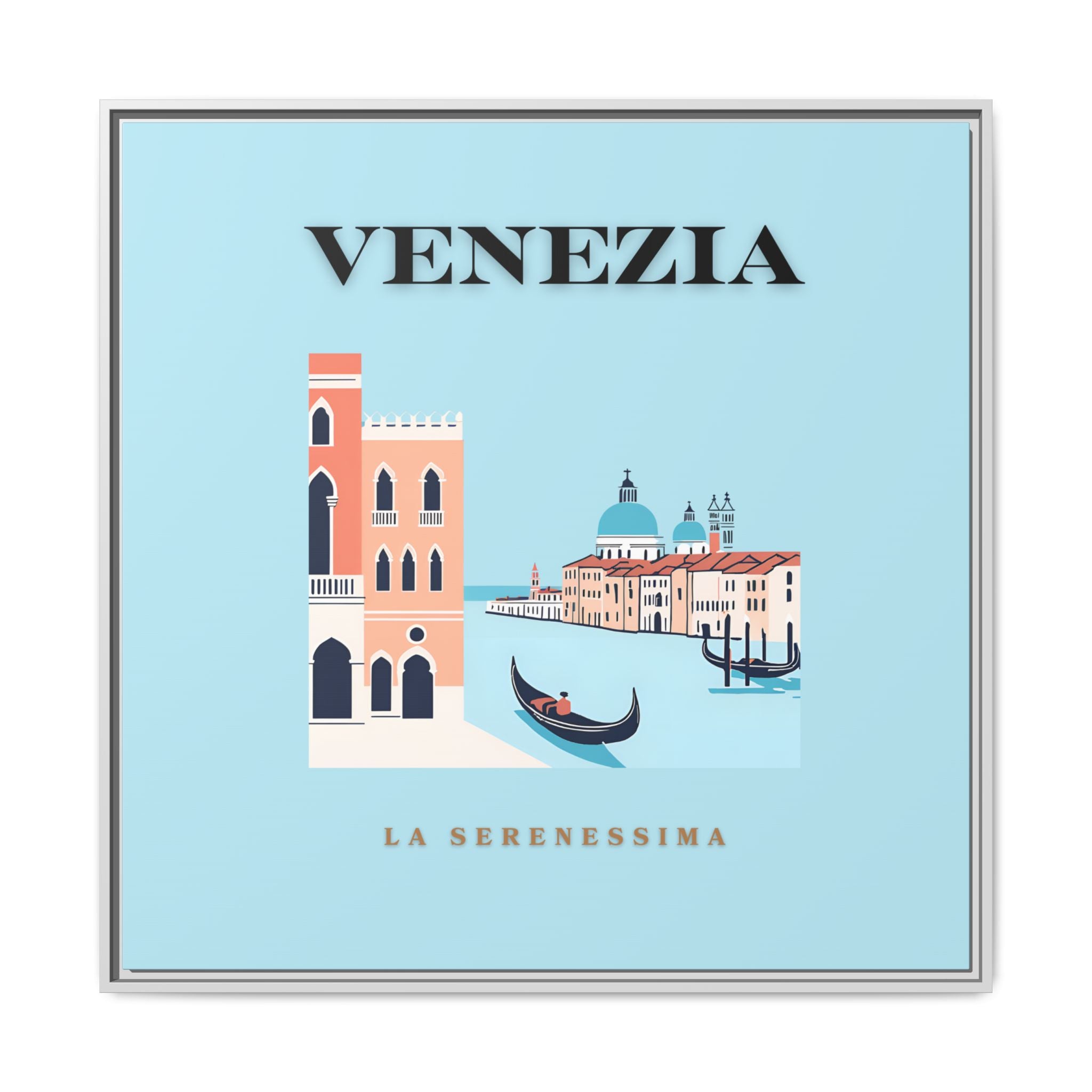 Venezia Framed Canvas Art - Colorful Wall Decor for Home & Office