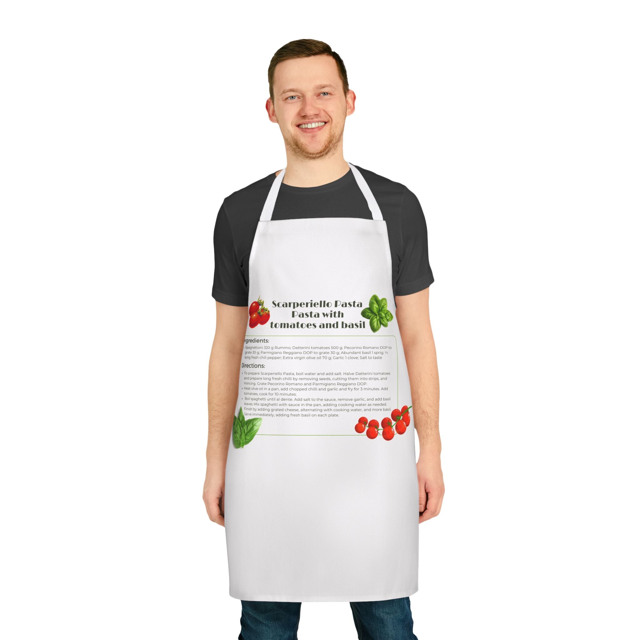 Apron with Neapolitan Pasta Recipe - Pasta with Tomatoes and Basil