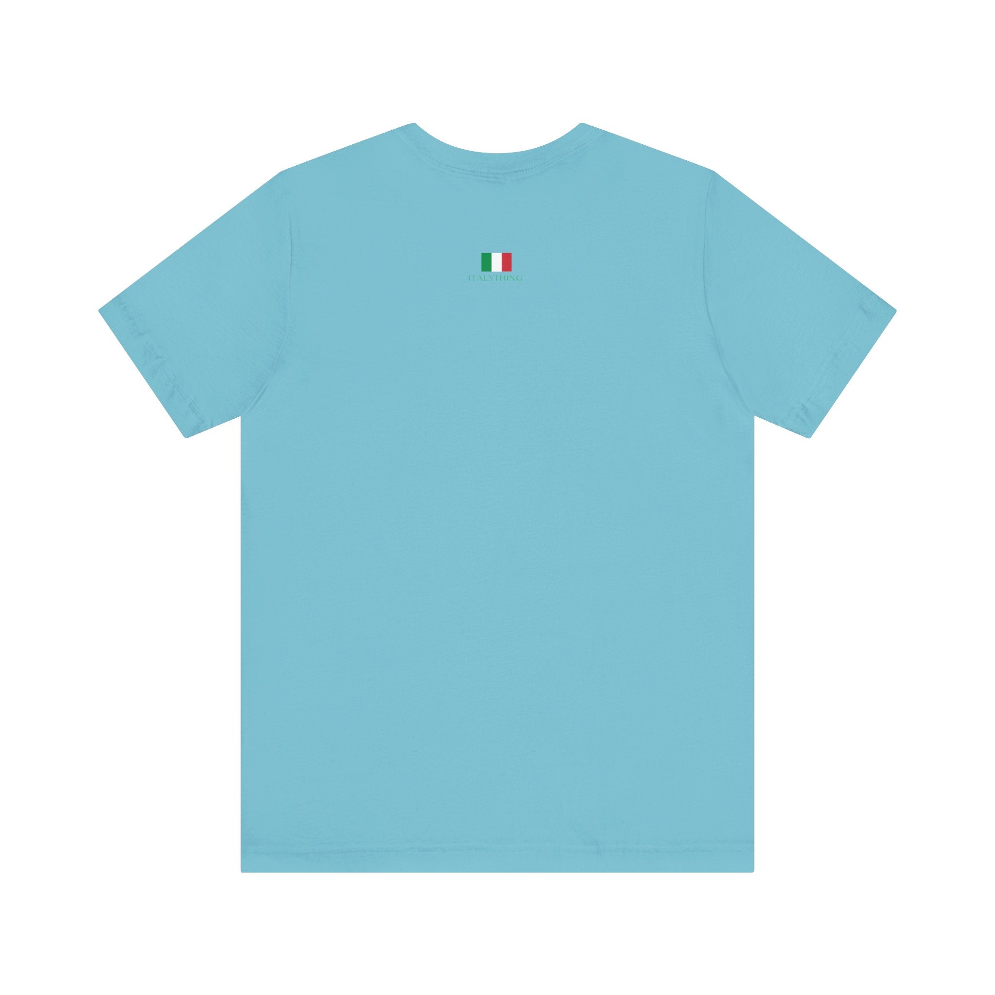 Italienisches Marken-T-Shirt aus Jersey mit kurzen Ärmeln: "Musica è..." (Musik ist...)
