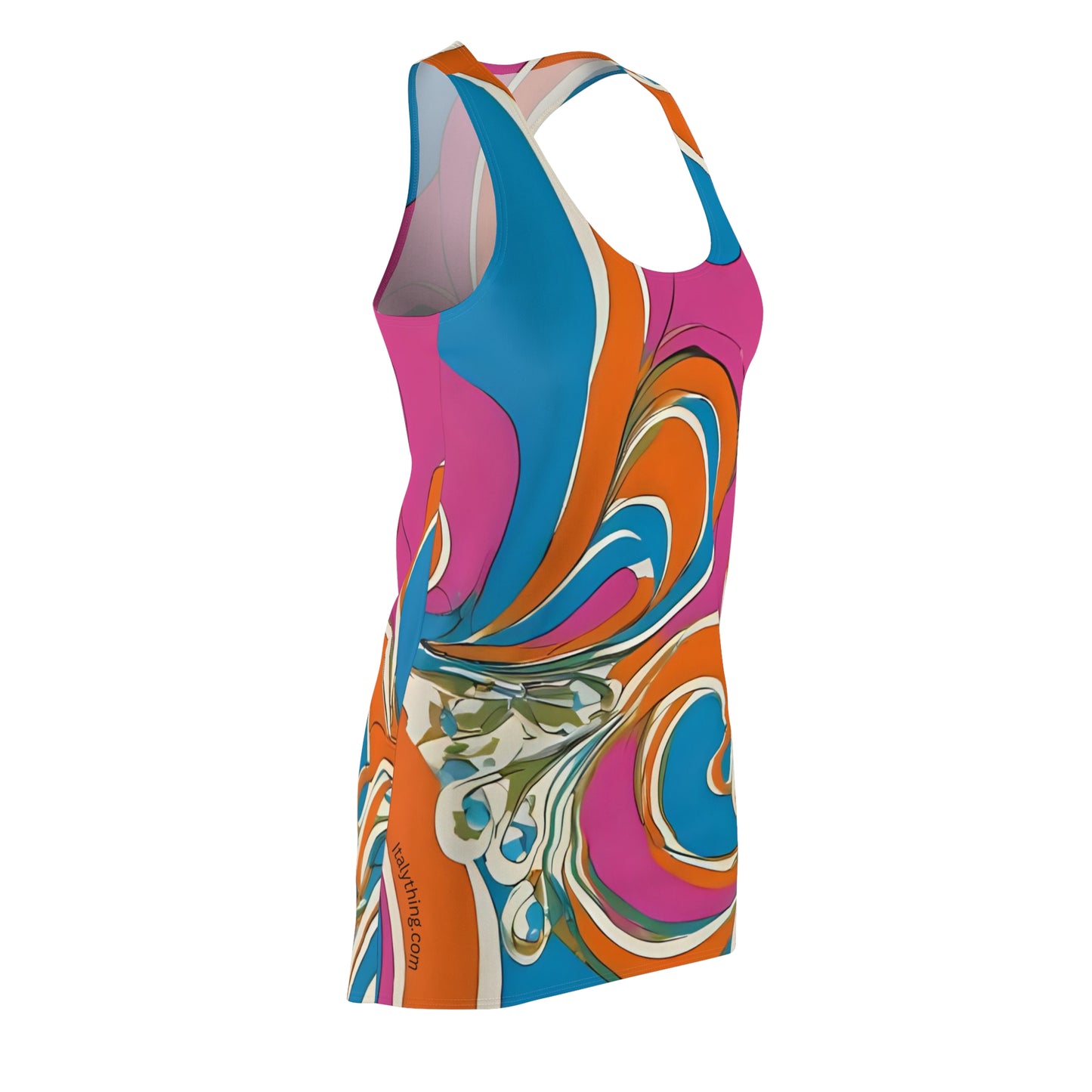 Vibrant Pucci-style Racerback Dress - Casual Summer Dress, Party Outfit