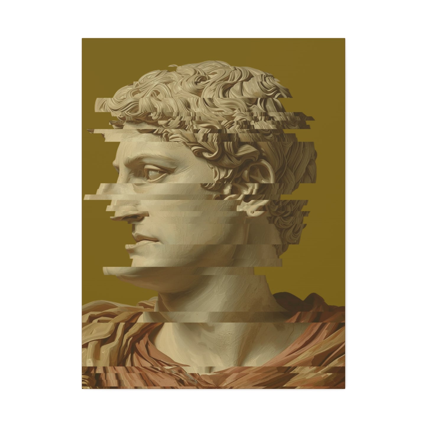 Abstrakter antiker römischer Büste Leinwanddruck