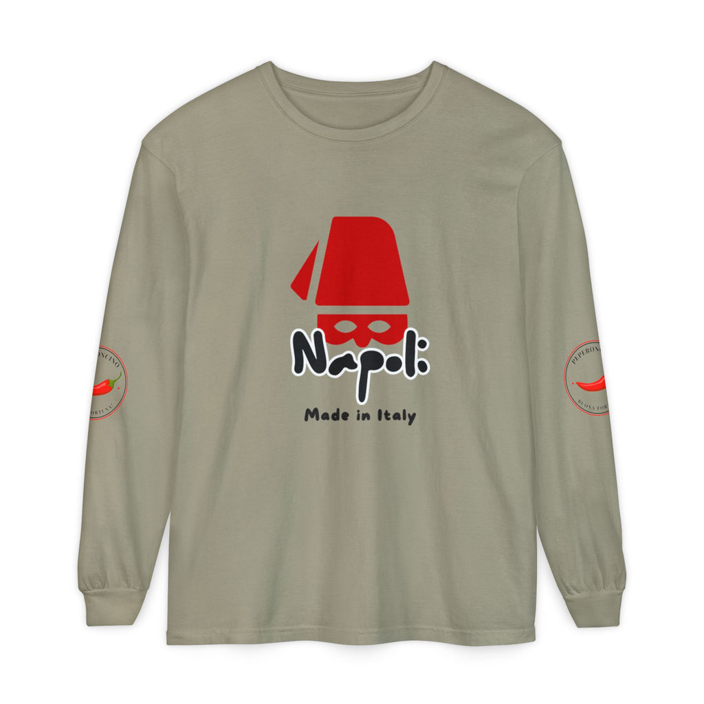 Napoli Long Sleeve Tee, Casual Streetwear, Napoli Pride. Perfect for Travel