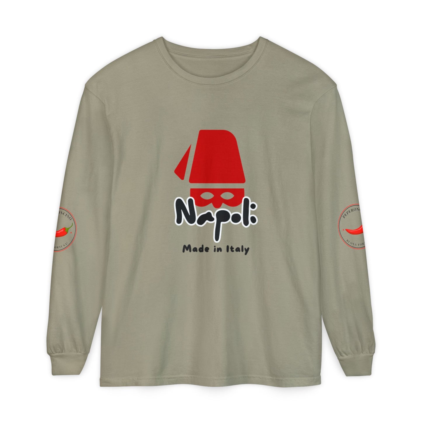 Napoli Long Sleeve Tee, Casual Streetwear, Napoli Pride. Perfect for Travel