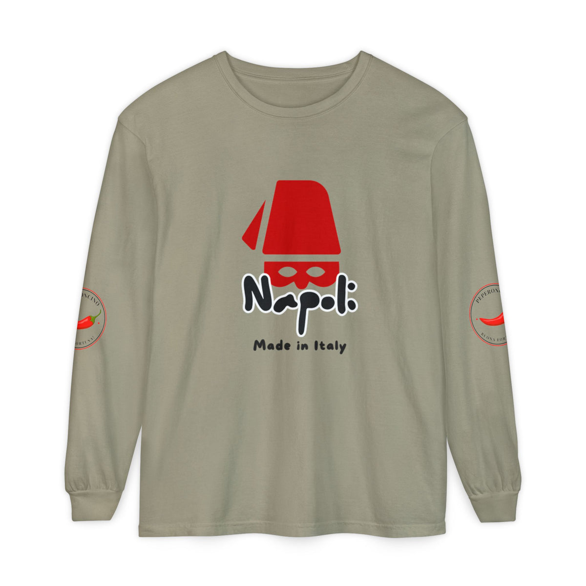 Napoli Long Sleeve Tee, Casual Streetwear, Napoli Pride. Perfect for Travel