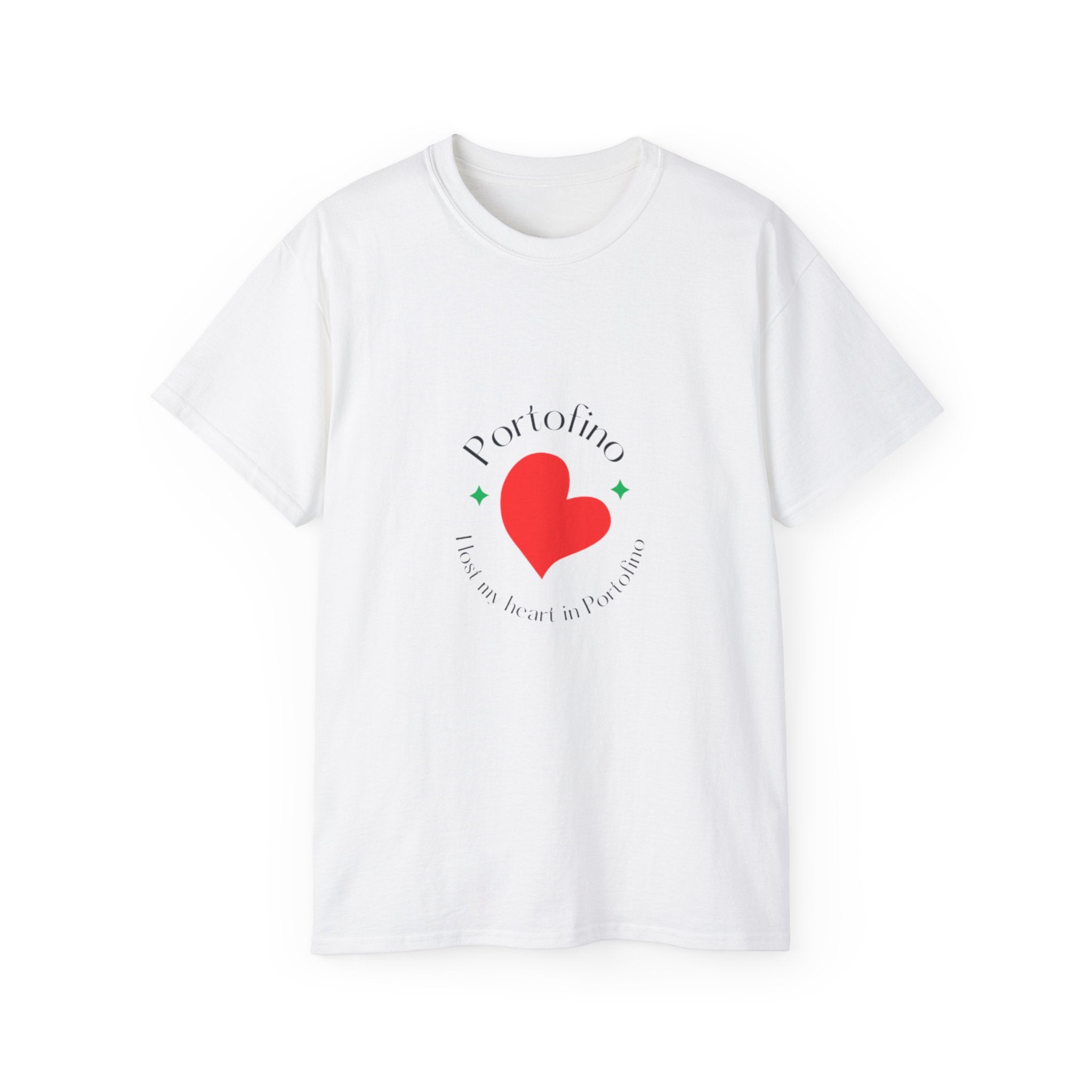 Portofino Heart Unisex Ultra Cotton Tee - Italian Love Graphic T-Shirt