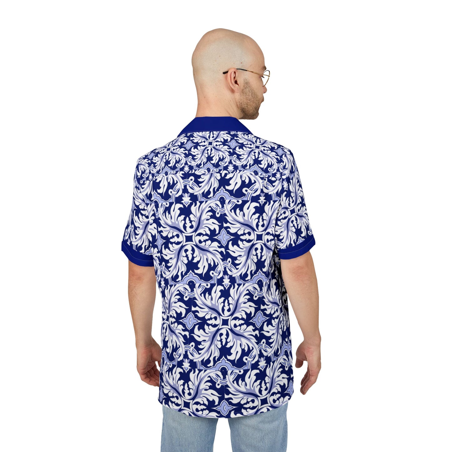 Short Sleeve Shirt Italian Majolica Print, Summer Wear, Beach Vacation, Casual Party Outfit, Stylish Travel Shirt