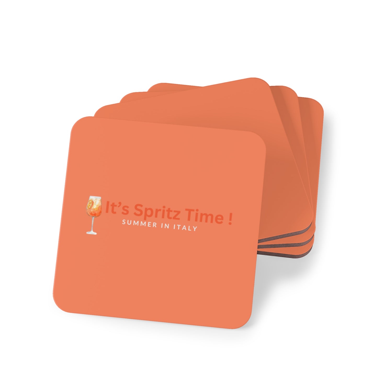Spritz Time Coasters — 'It's Spritz Time! Summer in Italy' Drink Coasters (Set of 4)