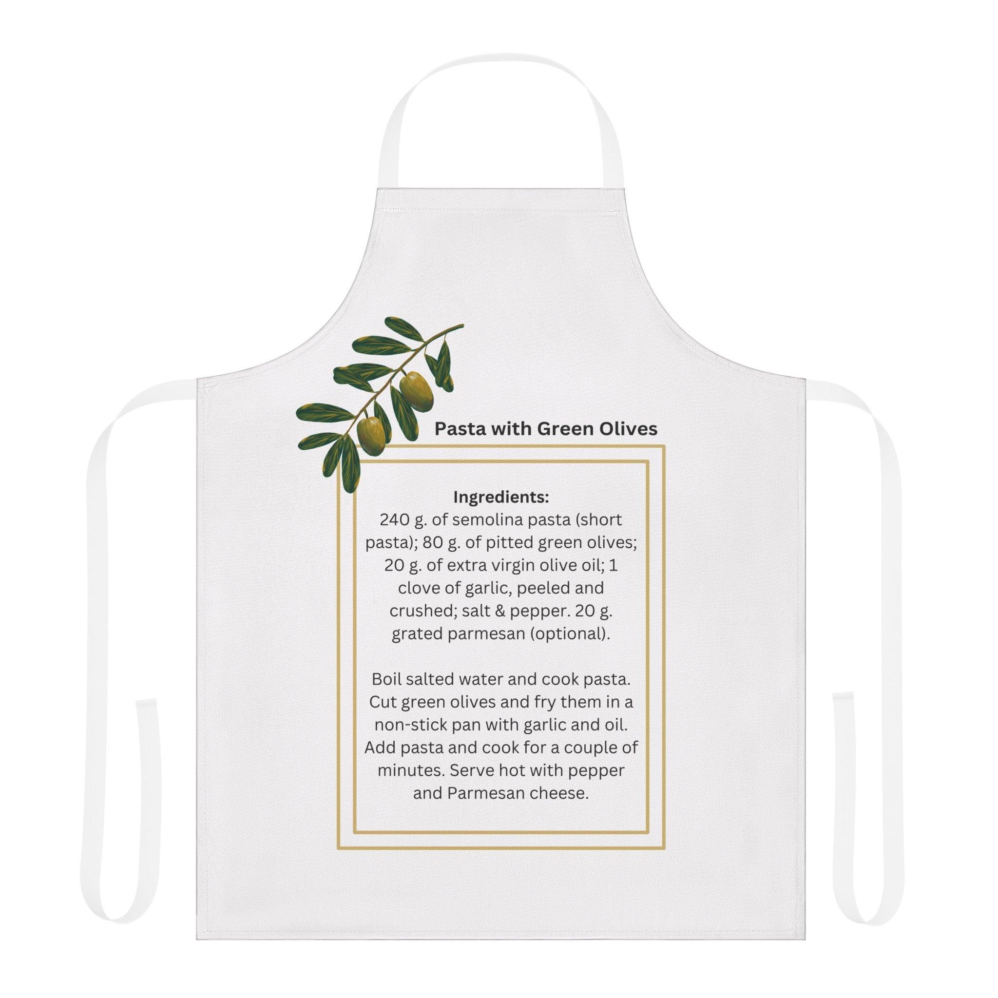 Apron with Italian Pasta Recipe- Pasta with Olives