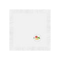 Italian Cuisine Logo White Coined Napkins