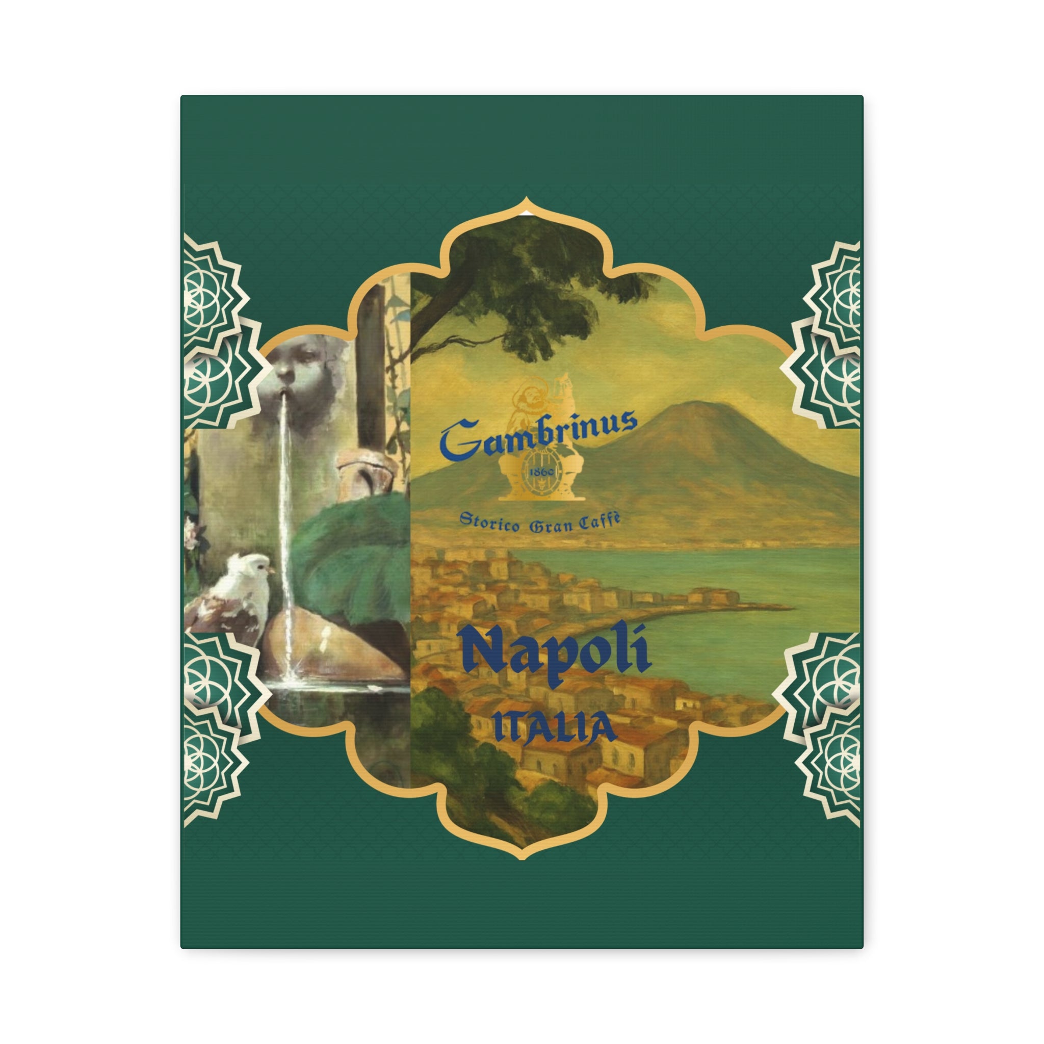 Naples Vintage Art Print - Caffe Gambrinus Napoli
