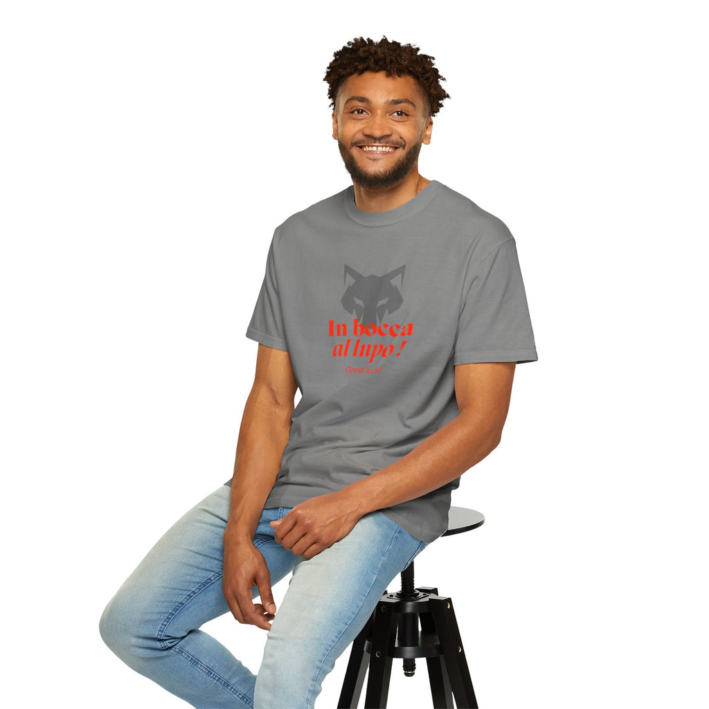In Bocca al Lupo T-Shirt — Italian Good Luck Wolf Graphic Tee