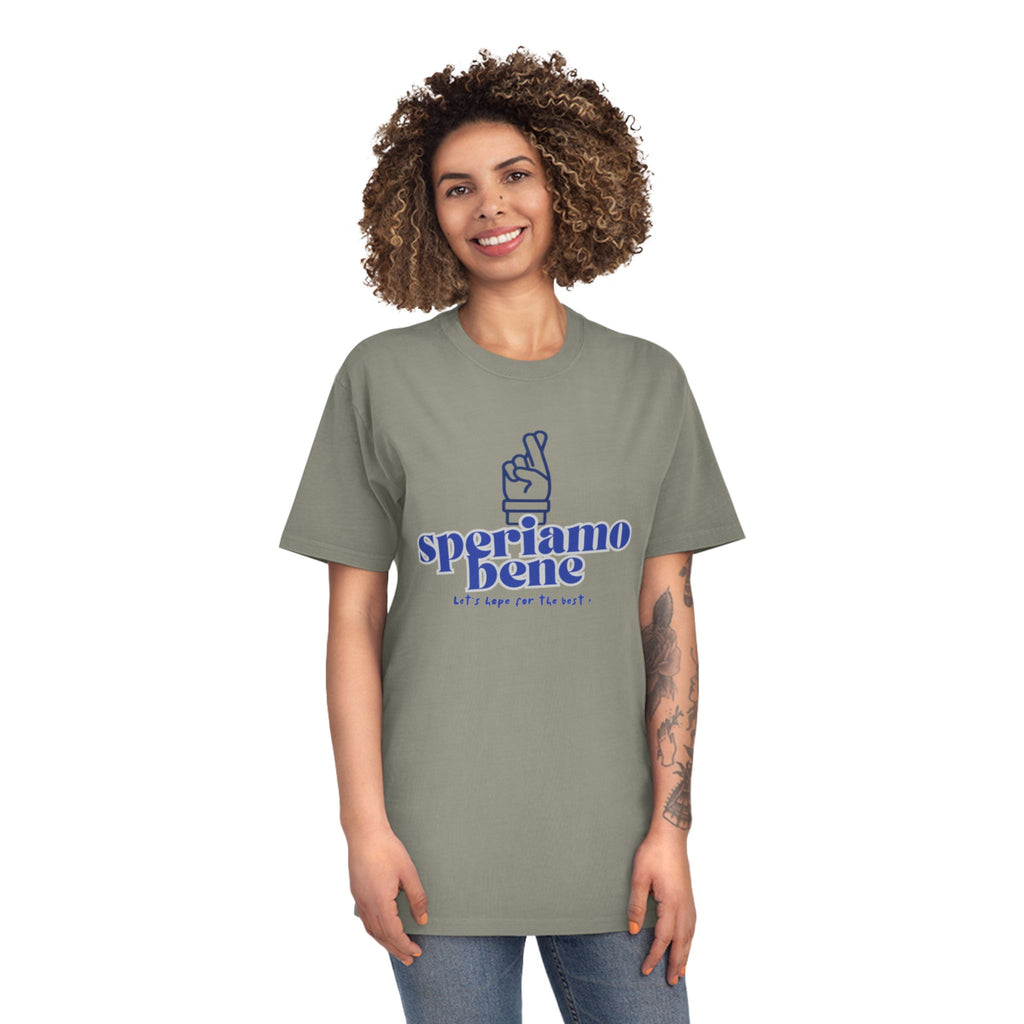 Cute Unisex Faded Shirt - 'Speriamo Bene' Inspirational Tee - Learn italian the Fun way!