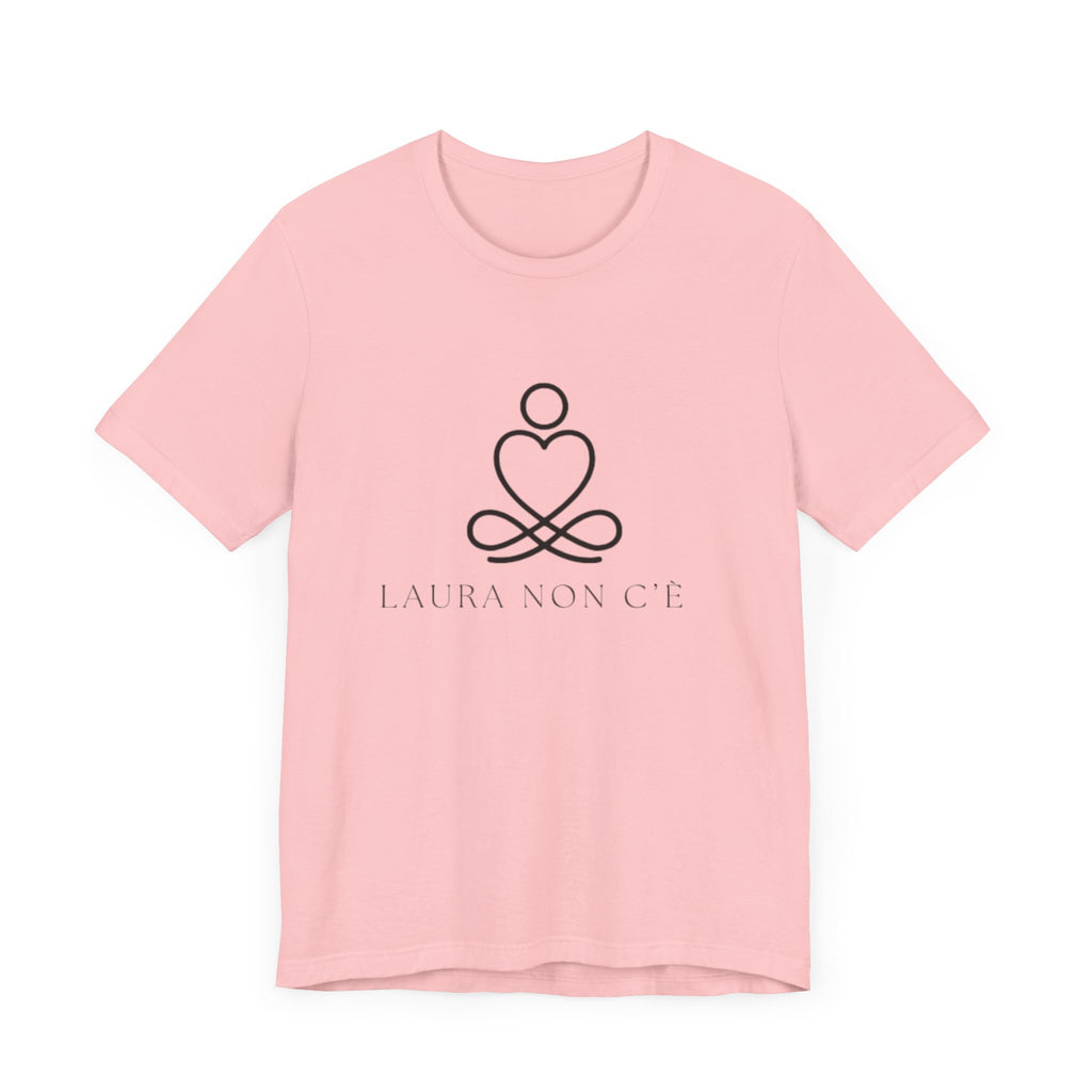 Italienisches Marken-T-Shirt aus Jersey mit kurzen Ärmeln und Song-Slogan: Laura non c'è (Laura ist nicht hier) Unisex