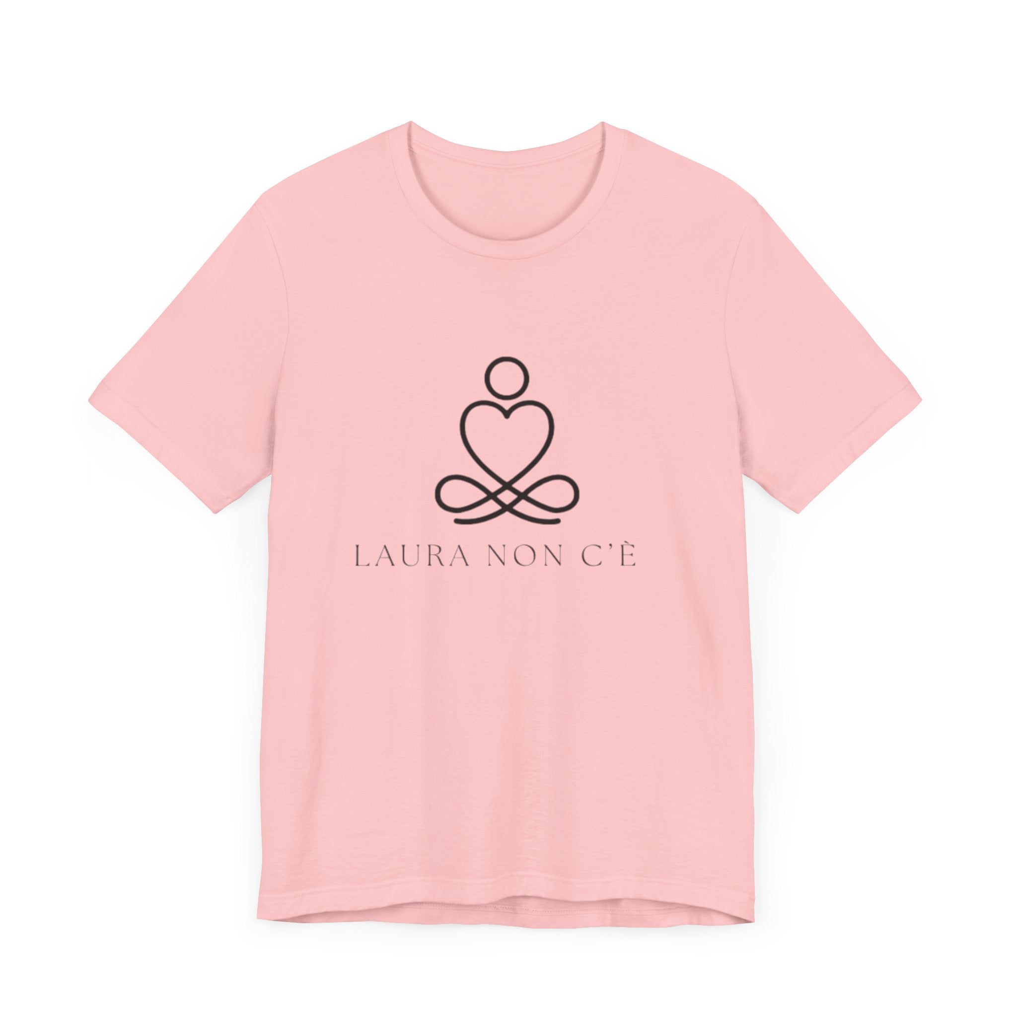 Italienisches Marken-T-Shirt aus Jersey mit kurzen Ärmeln und Song-Slogan: Laura non c'è (Laura ist nicht hier) Unisex
