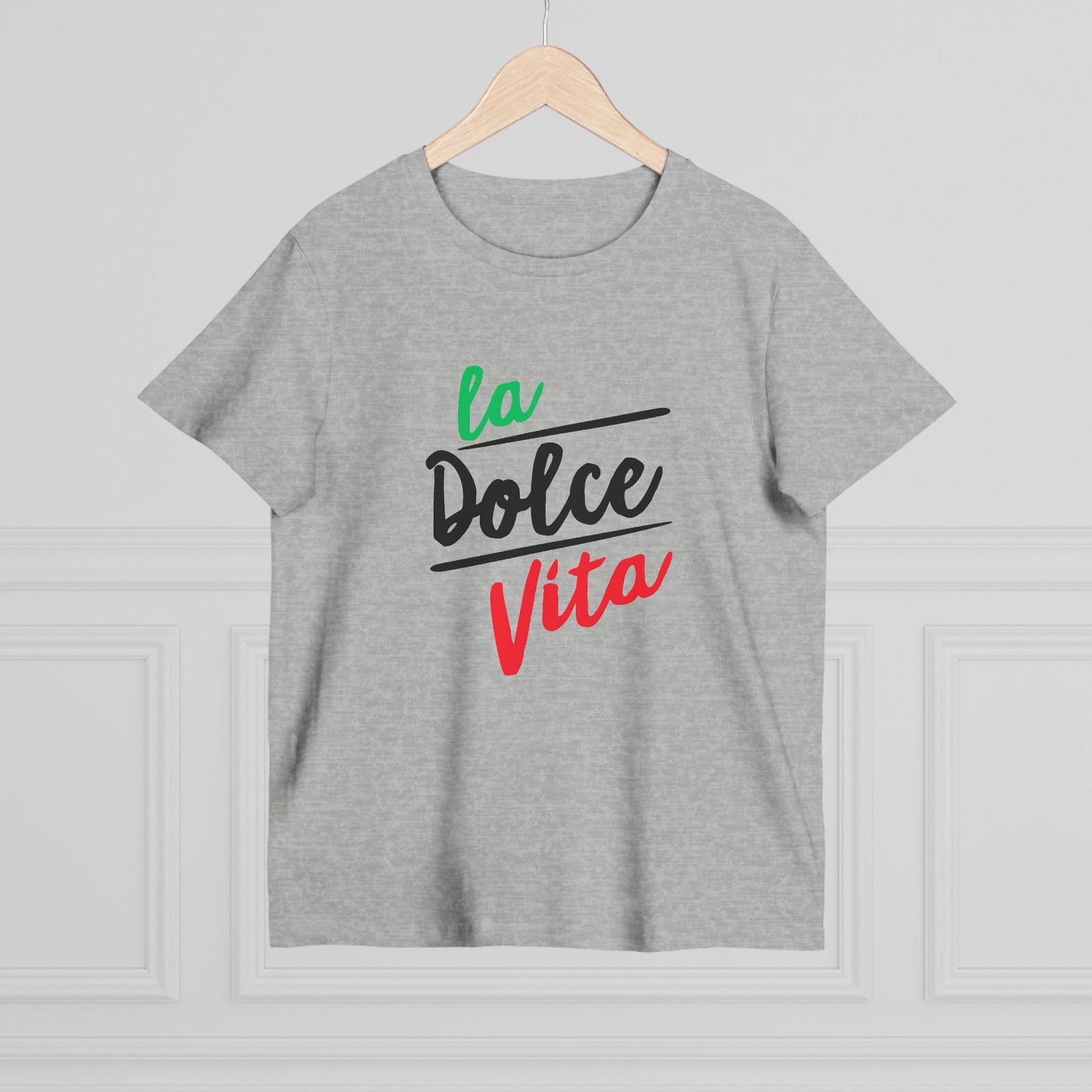 La Dolce Vita Women's Tee, Casual T-Shirt for Everyday Wear, Italian Style Top, Gift for Travel Lovers, Stylish Summer Shirt