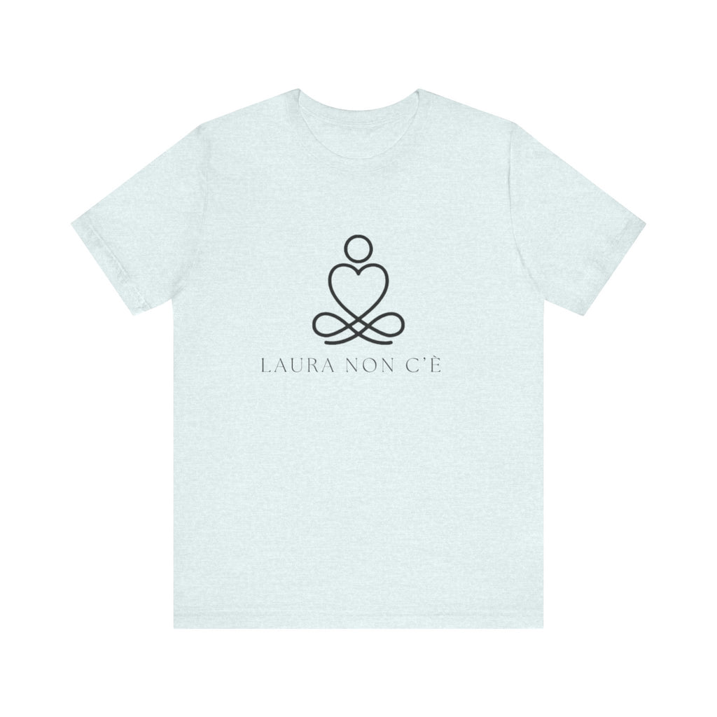 Italienisches Marken-T-Shirt aus Jersey mit kurzen Ärmeln und Song-Slogan: Laura non c'è (Laura ist nicht hier) Unisex