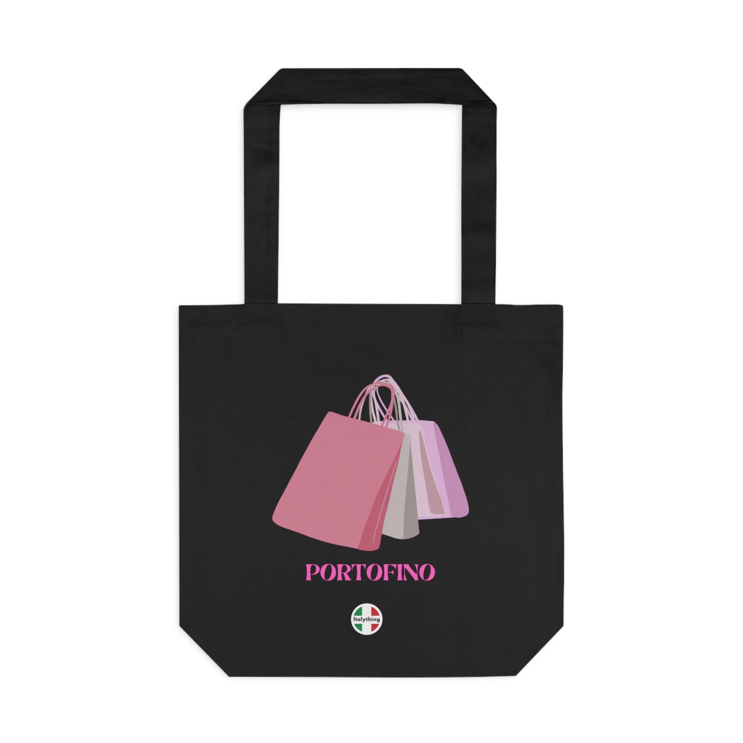 Shopping Tote — "Shopping in Portofino Is Always a Good Idea" Cotton Market Bag