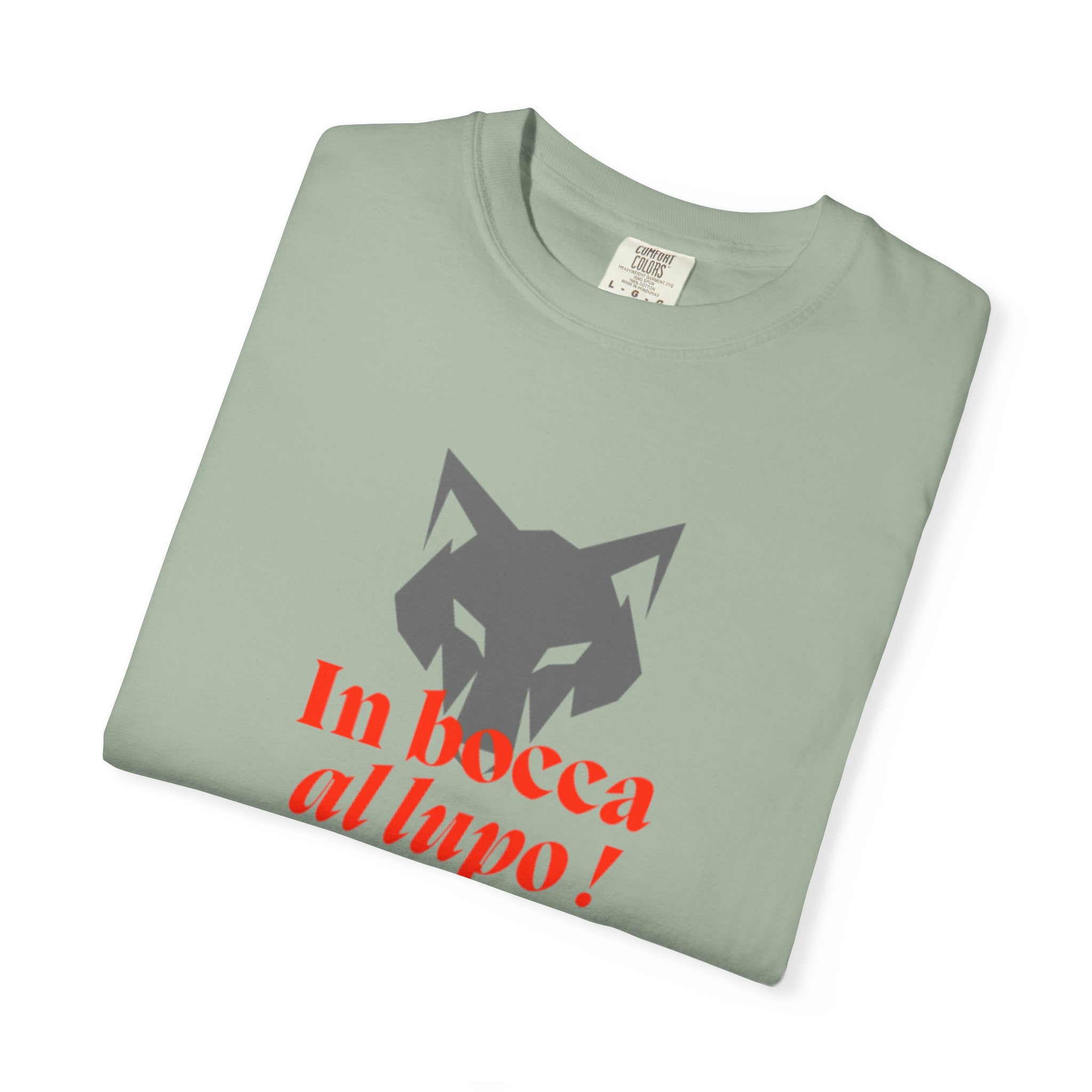 In Bocca al Lupo T-Shirt — Italian Good Luck Wolf Graphic Tee