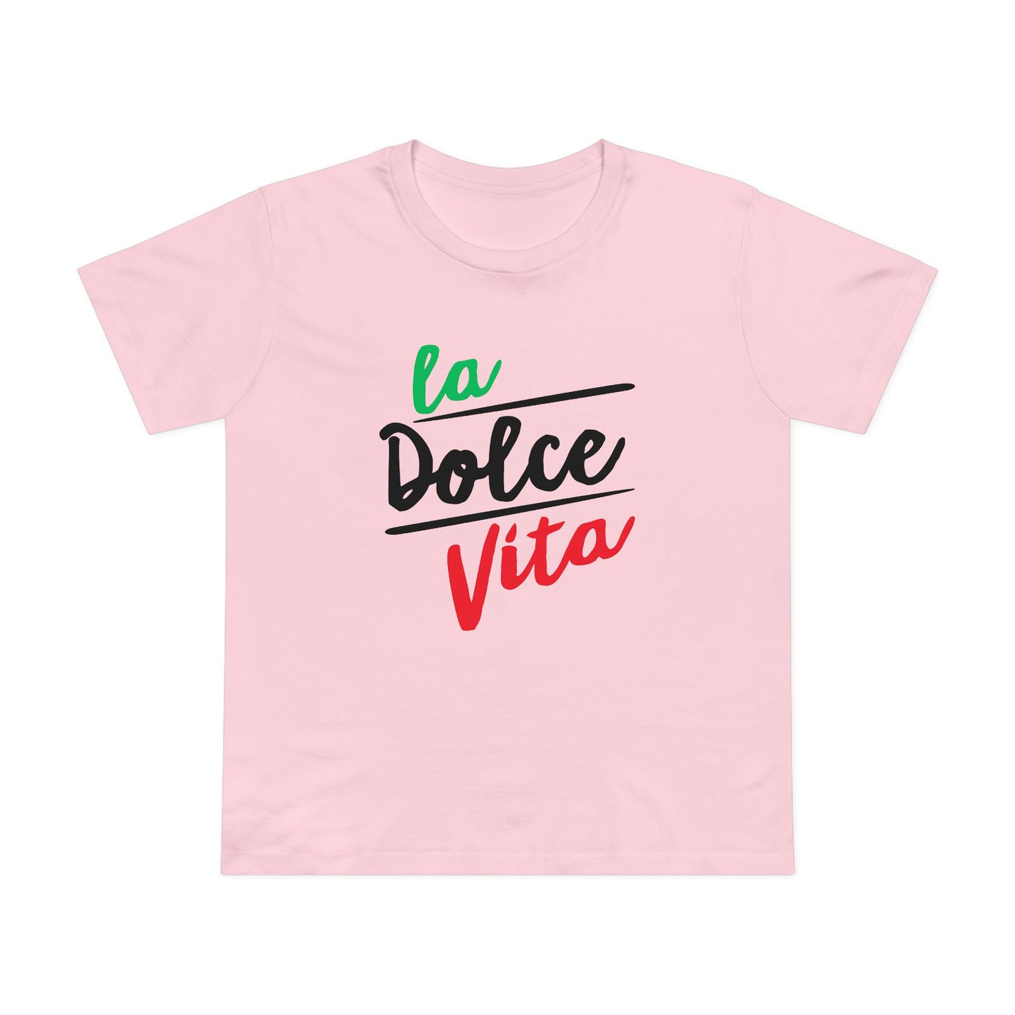 La Dolce Vita Women's Tee, Casual T-Shirt for Everyday Wear, Italian Style Top, Gift for Travel Lovers, Stylish Summer Shirt