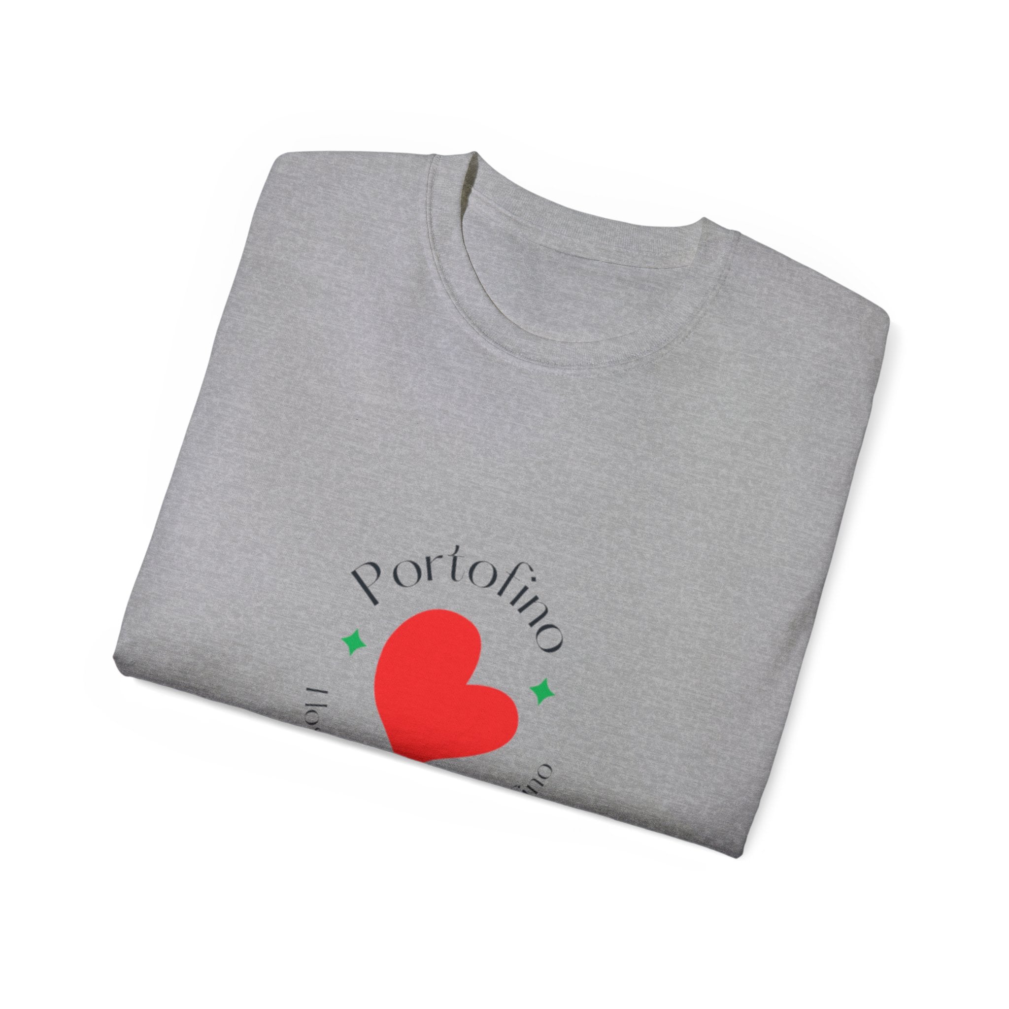 Portofino Heart Unisex Ultra Cotton Tee - Italian Love Grafik-T-Shirt