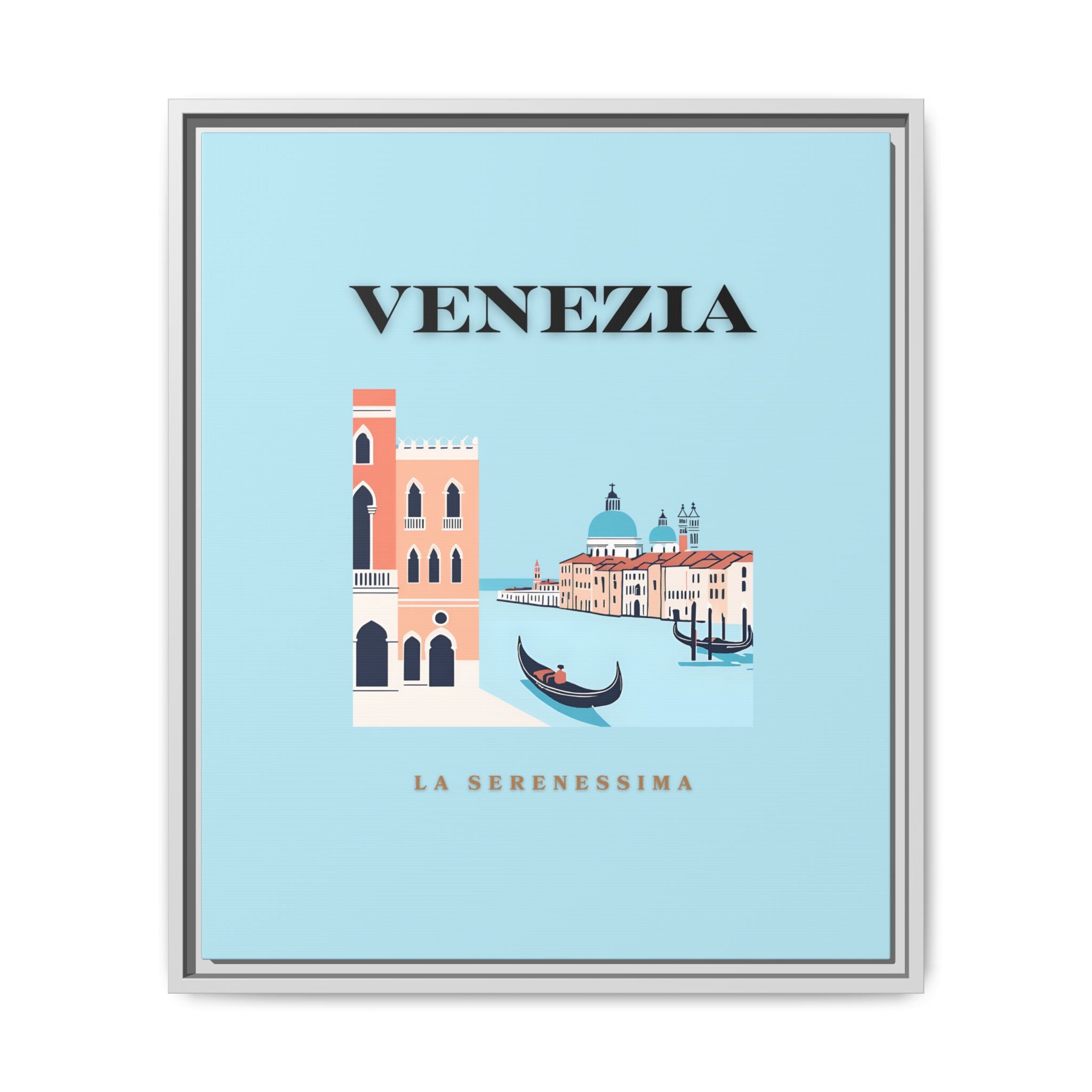 Venezia Framed Canvas Art - Colorful Wall Decor for Home & Office