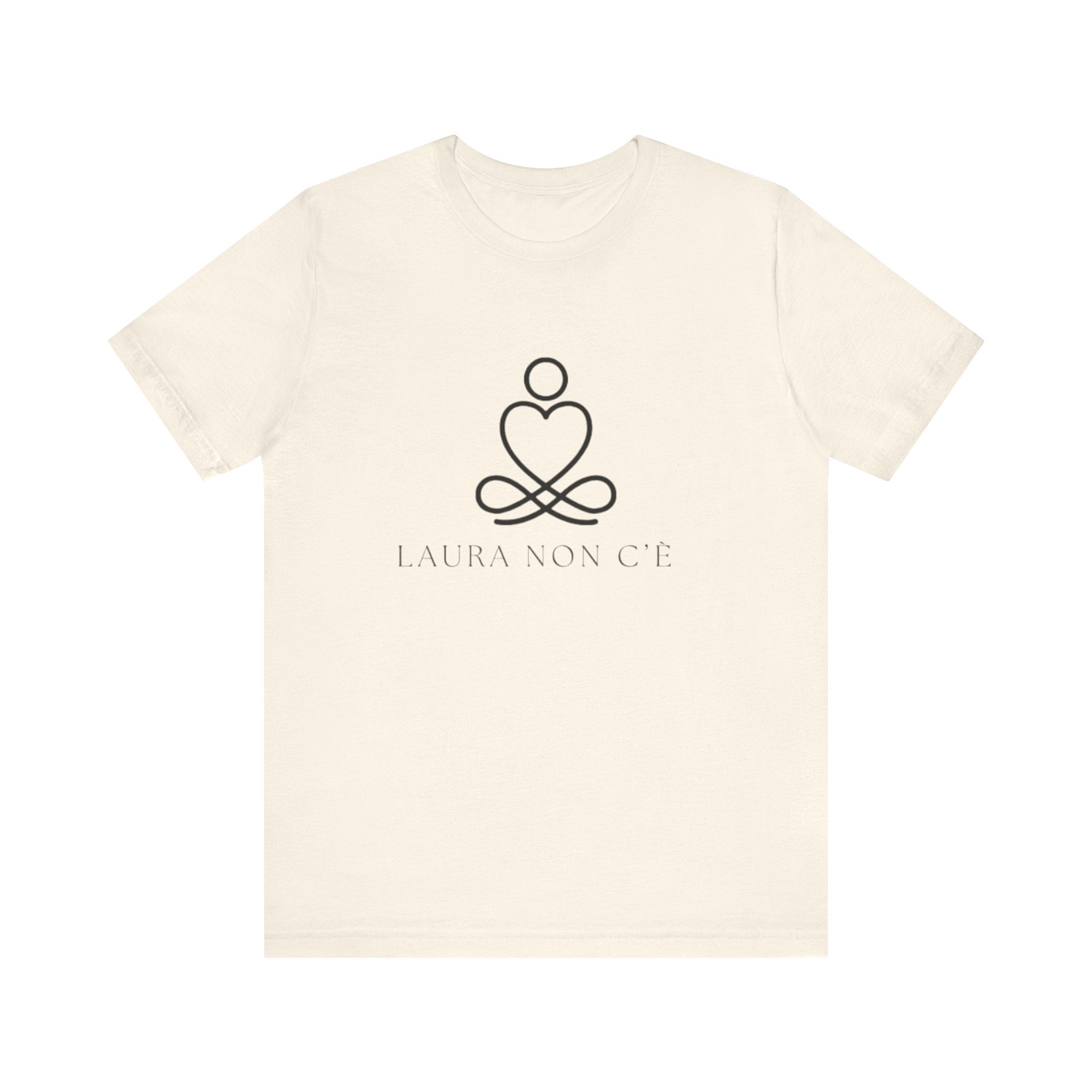 Italian Branded Jersey Short Sleeve Tee with Song slogan : Laura non c'è (Laura is not here) Unisex