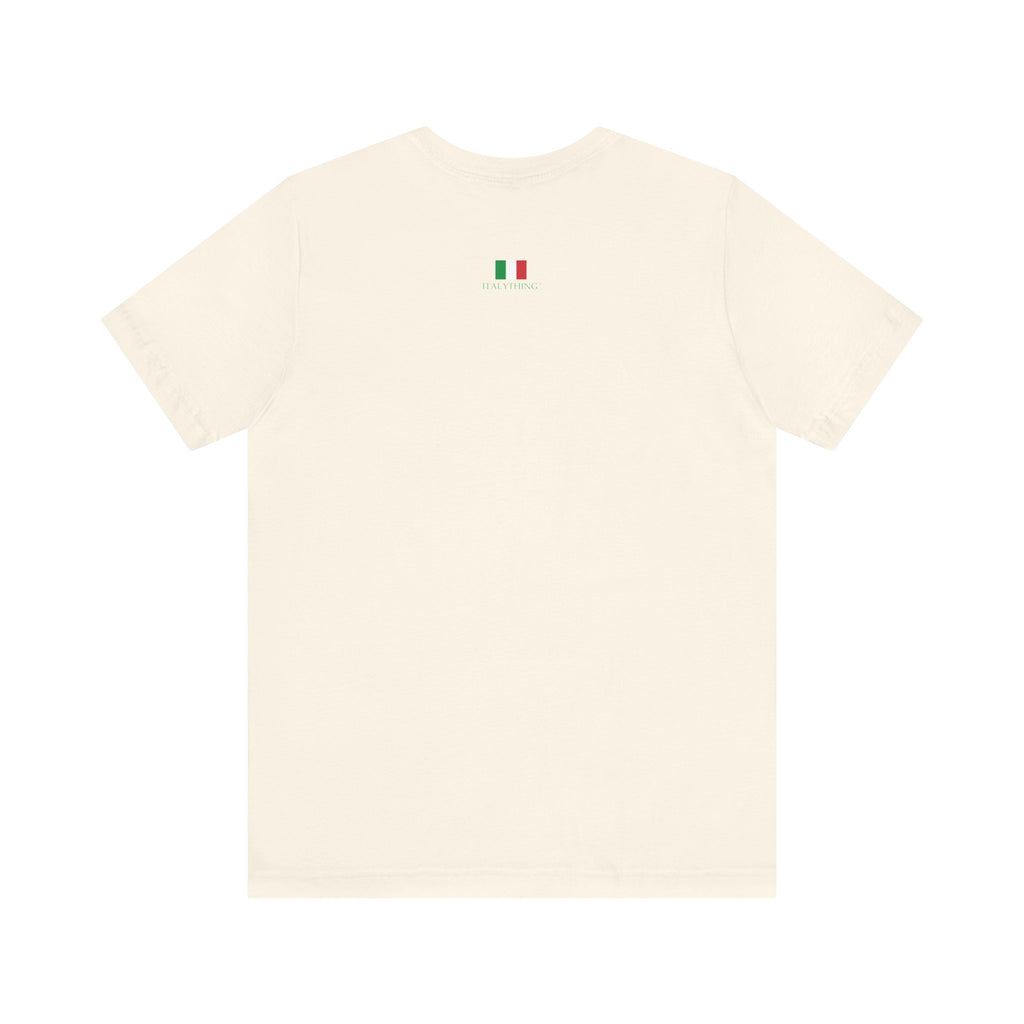 Italienisches Marken-T-Shirt aus Jersey mit kurzen Ärmeln: "Musica è..." (Musik ist...)