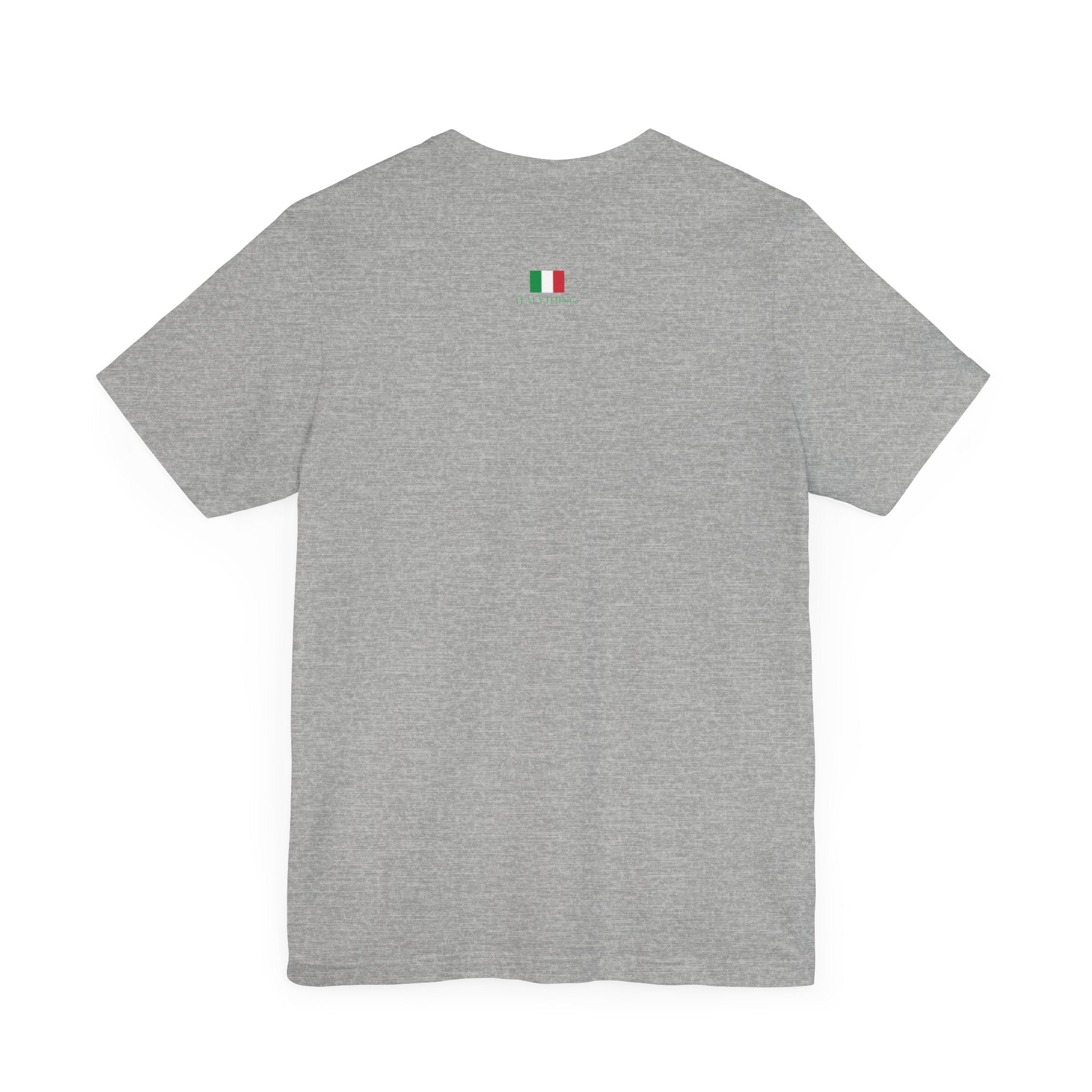 Italienisches Marken-T-Shirt aus Jersey mit kurzen Ärmeln und Song-Slogan: Laura non c'è (Laura ist nicht hier) Unisex