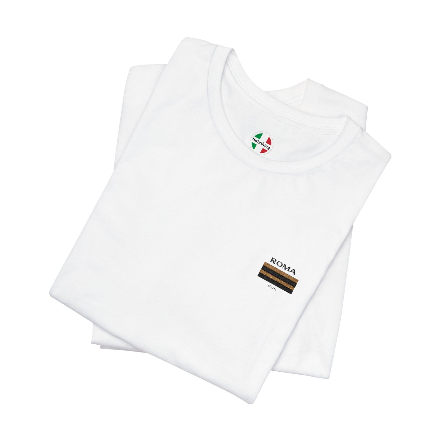 ROMA Stripes Embroidered Tee for Every Occasion, Casual Wear Shirt