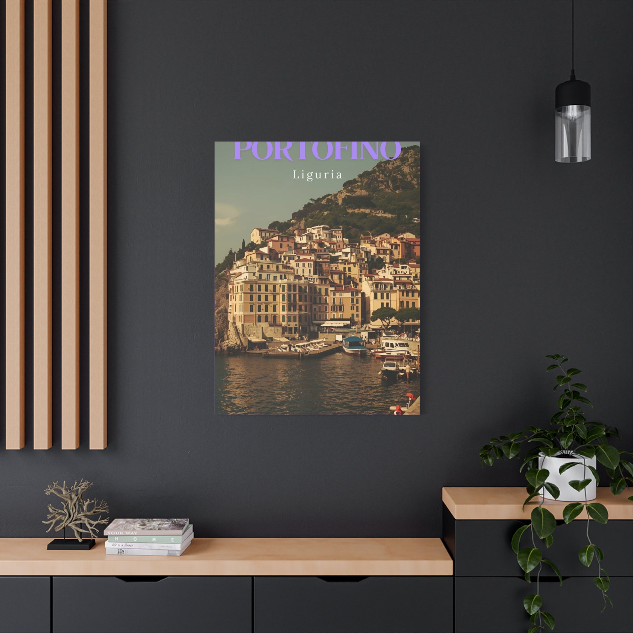 Portofino Harbour View Canvas Print - Decorative Wall Art