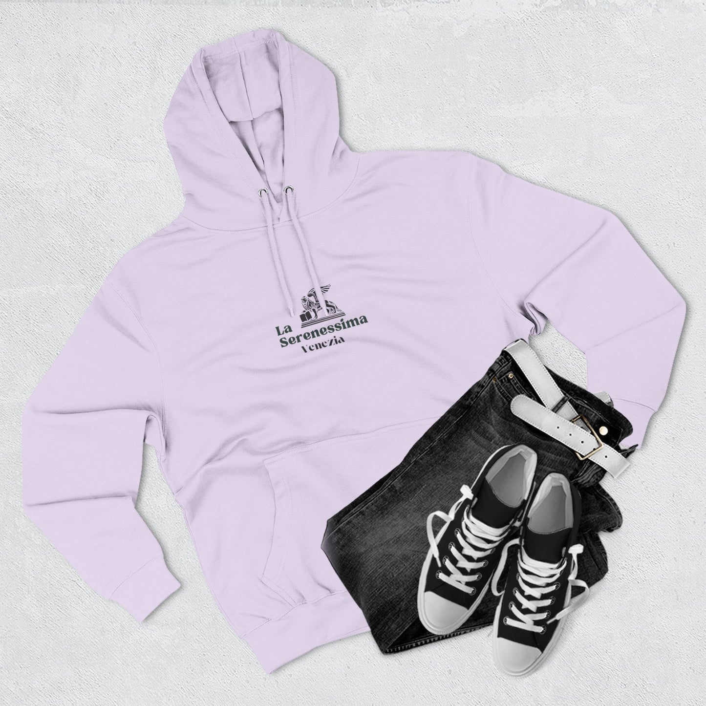 Venezia - La Serenessima Three-Panel Fleece Hoodie - Cozy & Stylish Italian-Inspired Winter Wear