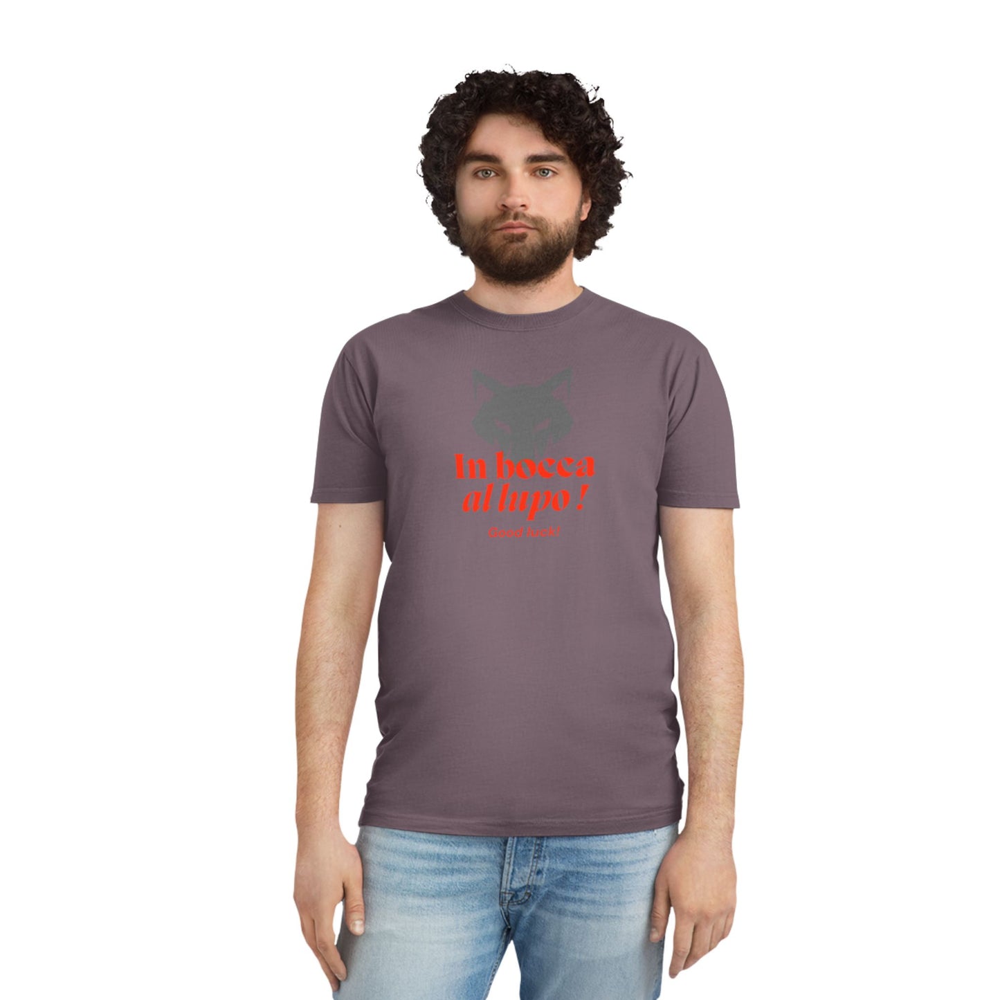 Lucky T-Shirt - 'In bocca al lupo!' Design - Unisex Faded