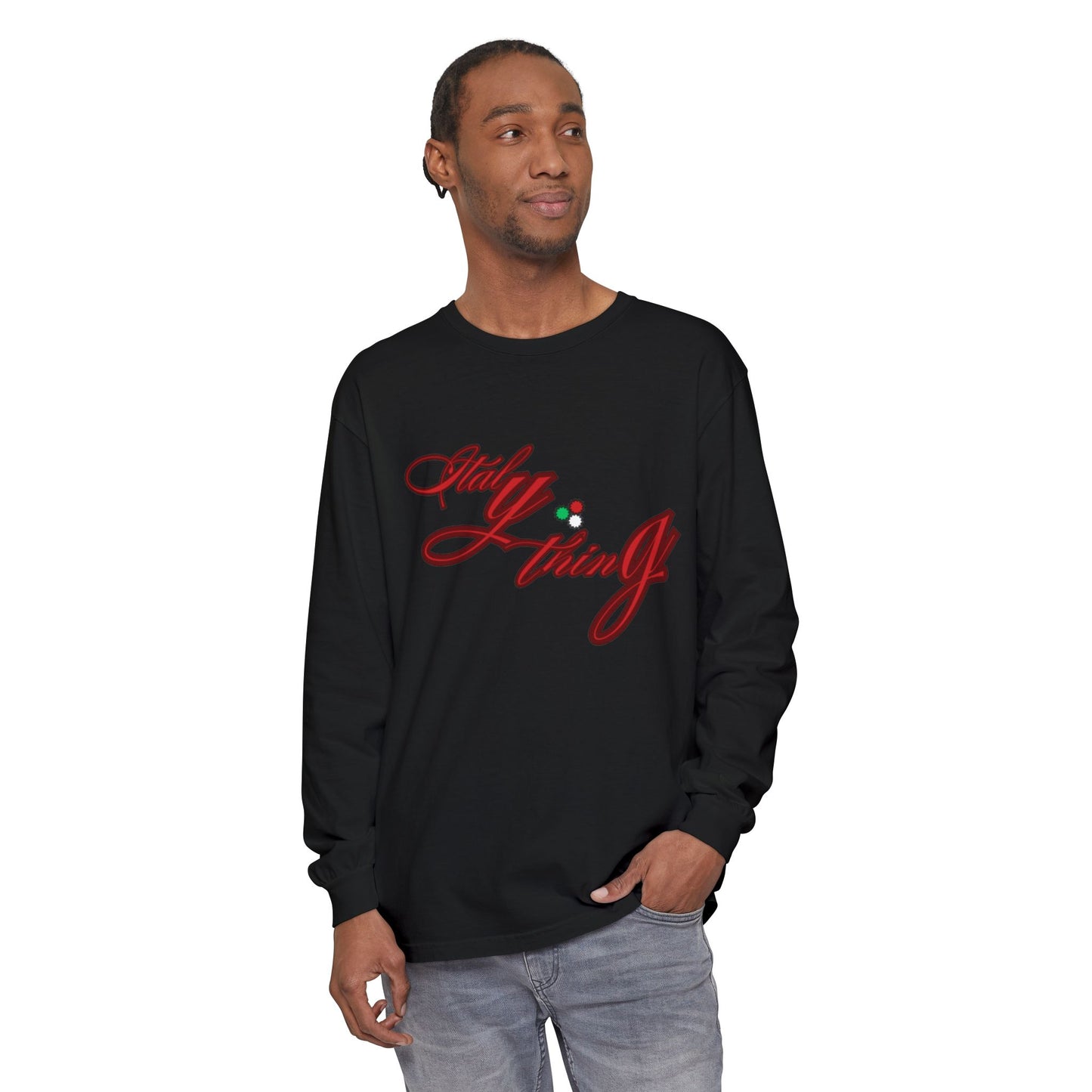 Italything Logo Unisex Long Sleeve T-Shirt – Perfect for Holidays & Casual Wear
